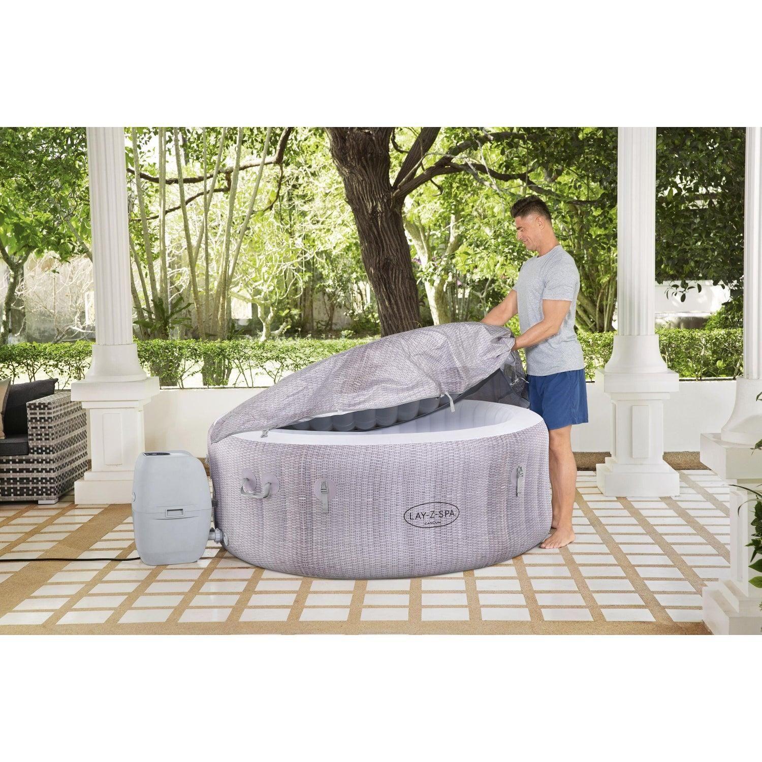 Hot Tub Spa Jacuzzi Inflable Cancún 4 Personas Bestway-9