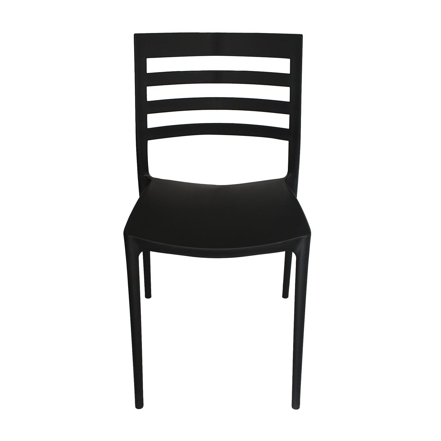 SET 2 Sillas Plástico Apilable Deco Nybro Negra Escandinavia-3
