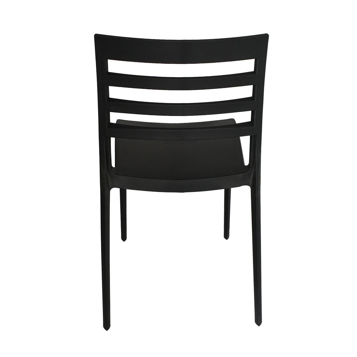 SET 2 Sillas Plástico Apilable Deco Nybro Negra Escandinavia-4