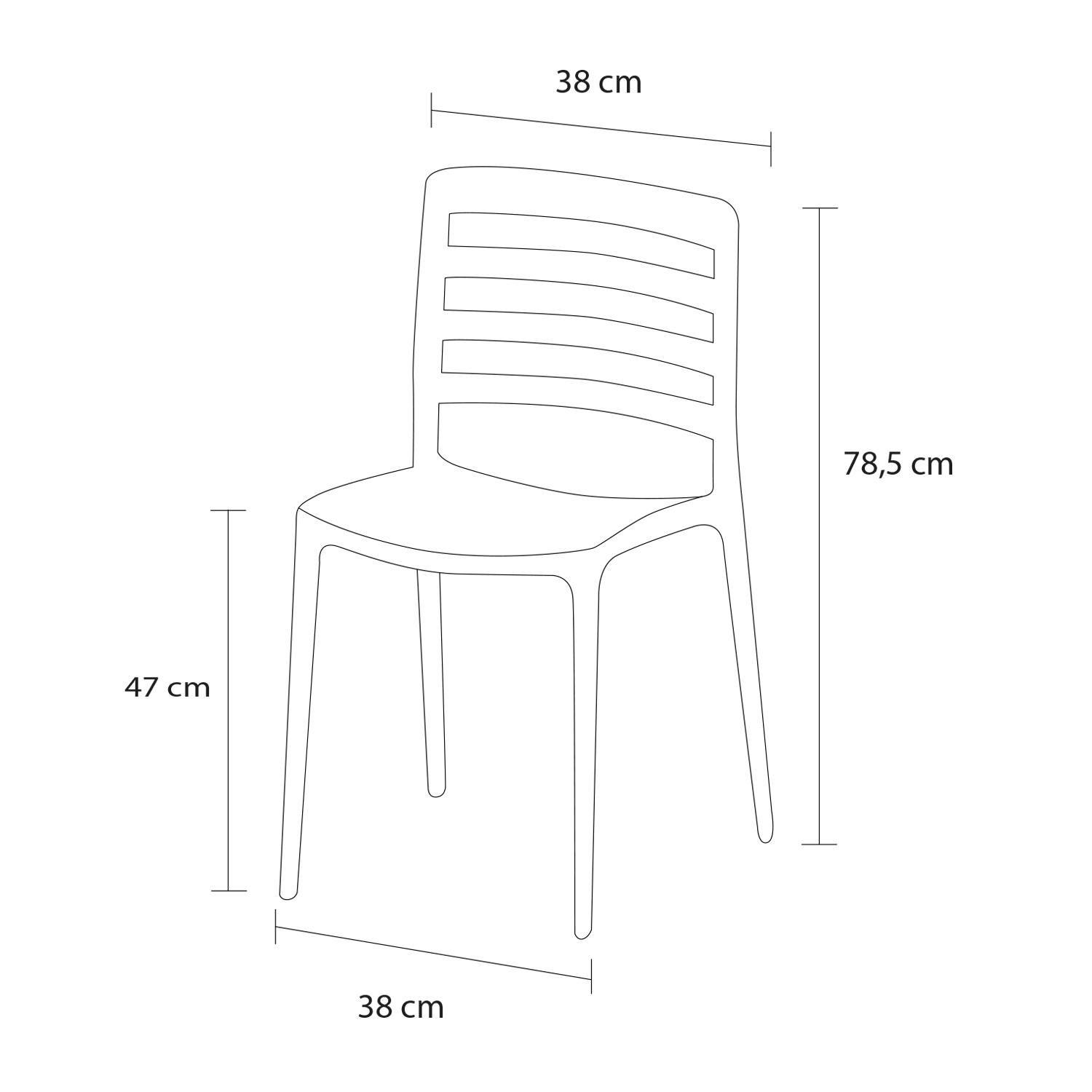SET 2 Sillas Plástico Apilable Deco Nybro Negra Escandinavia-7