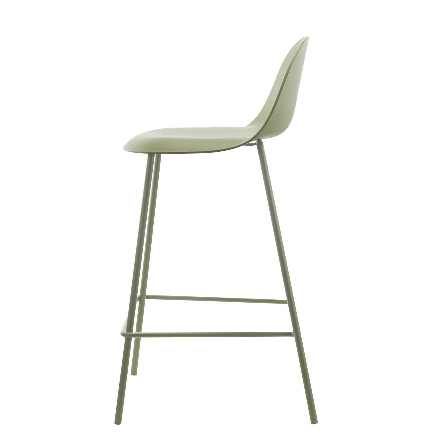 Piso Taburete Silla alta bar cocina Eira 65cm Verde-2
