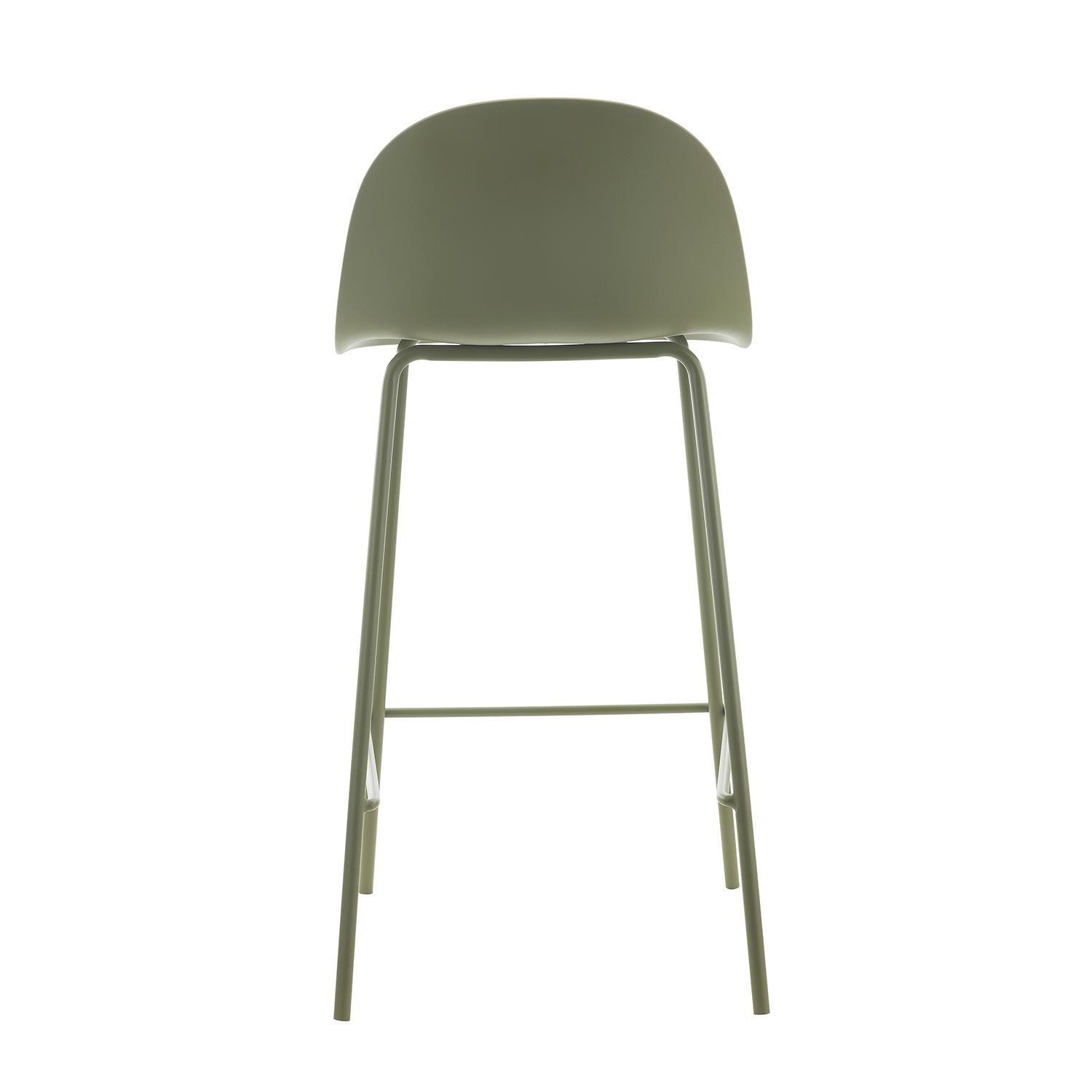 Piso Taburete Silla alta bar cocina Eira 65cm Verde-4