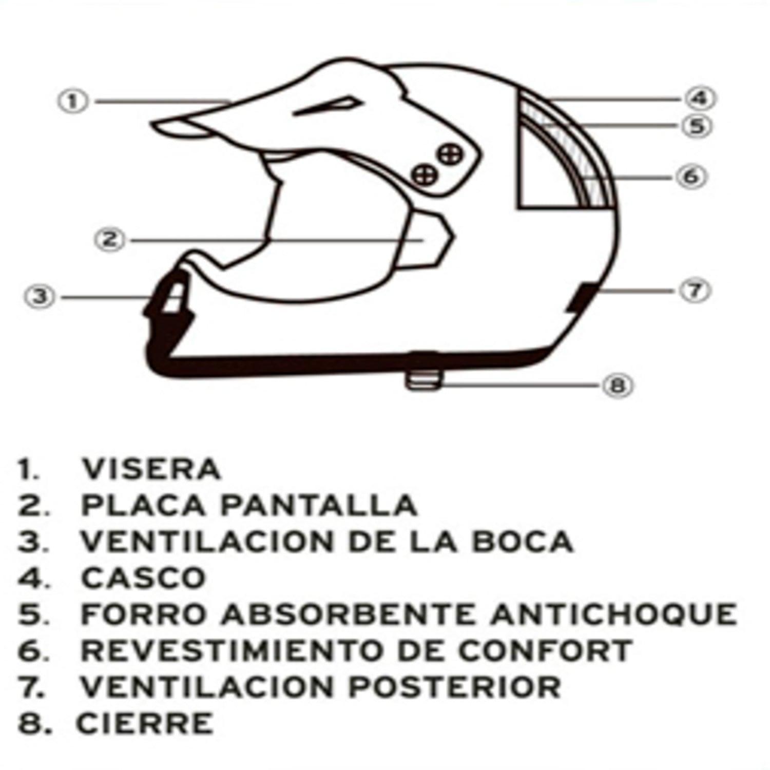 Casco Full Face Bx320 Talla M Color Deep Blue Certificado ECE-9