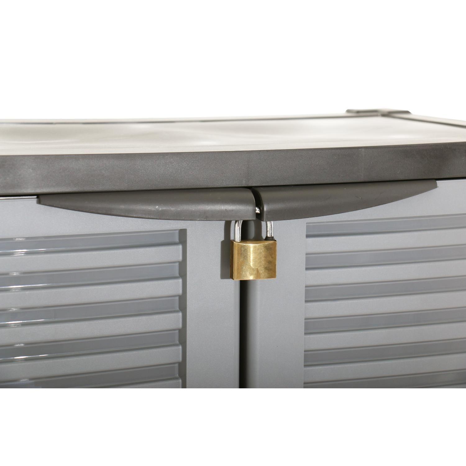 Armario Closet Plástico Mediano Multiuso Gris 68x39x92cm-2