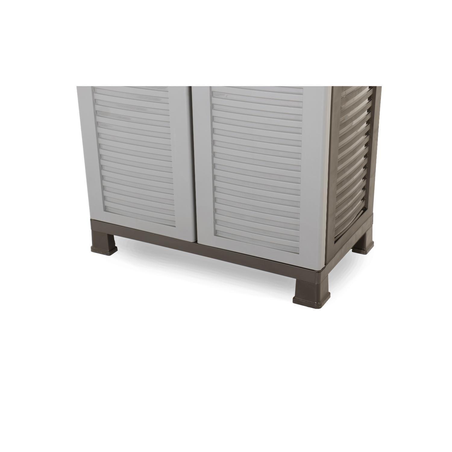 Armario Closet Plástico Mediano Multiuso Gris 68x39x92cm-4