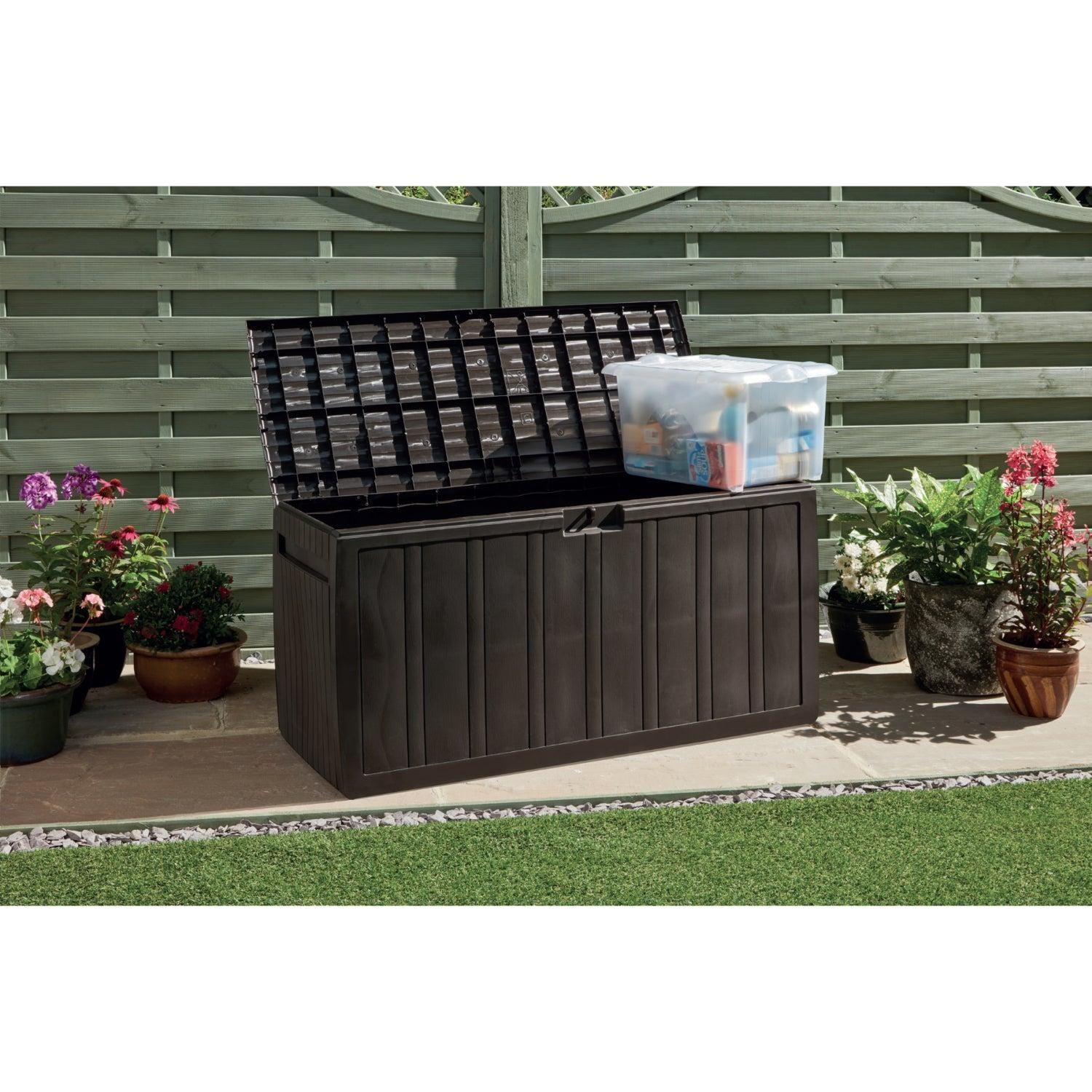 Baúl Bodega Caja Almacenaje 270L Café Ram-8