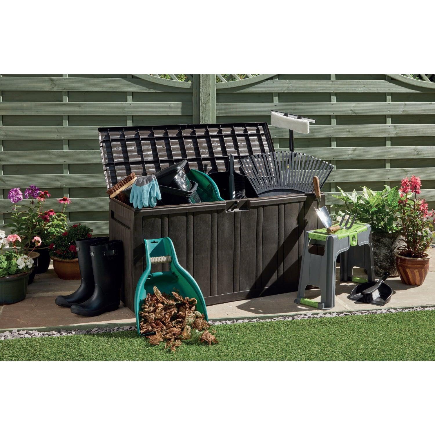 Baúl Bodega Caja Almacenaje 270L Café Ram-9