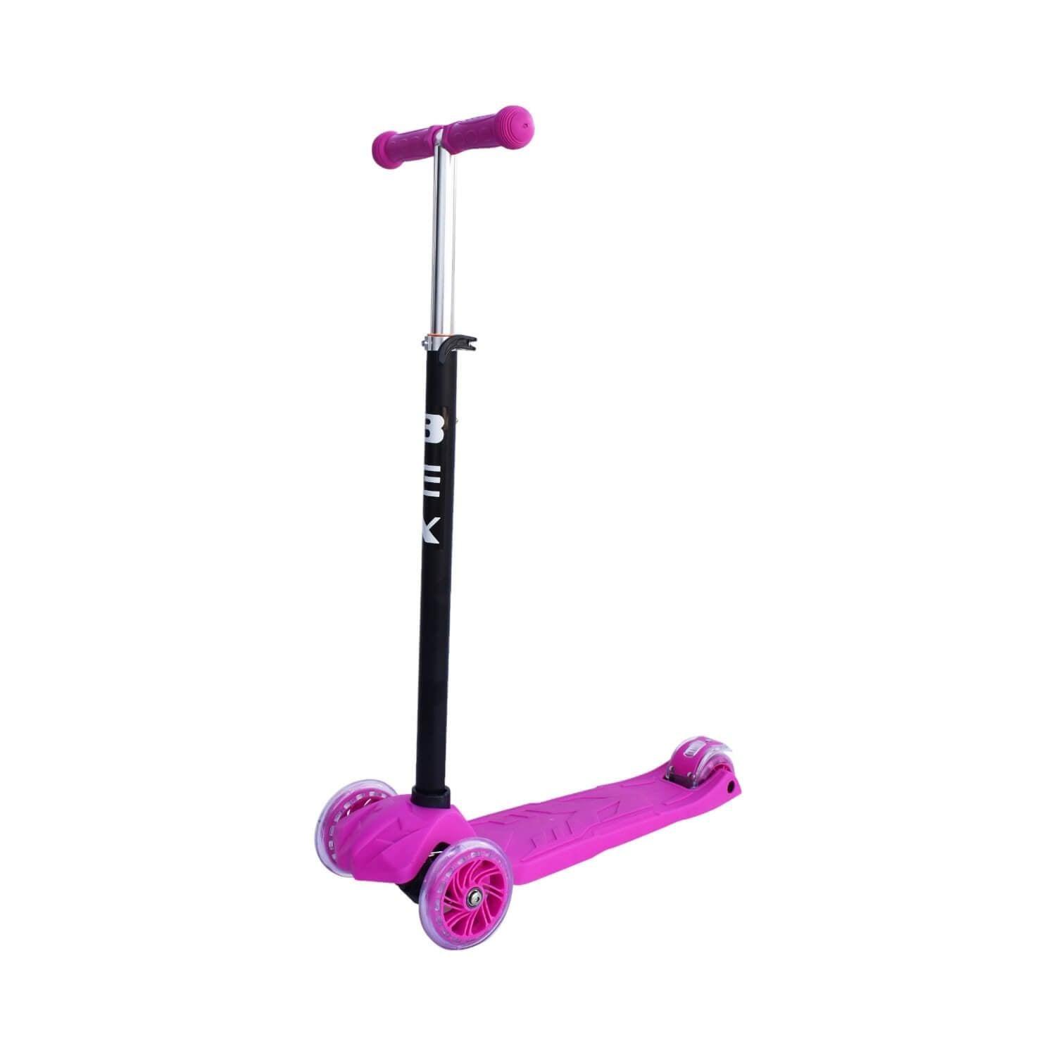 Scooter Monopatin Niño 3 Ruedas Ajustable 63-86 Cms Rosa Bex-2