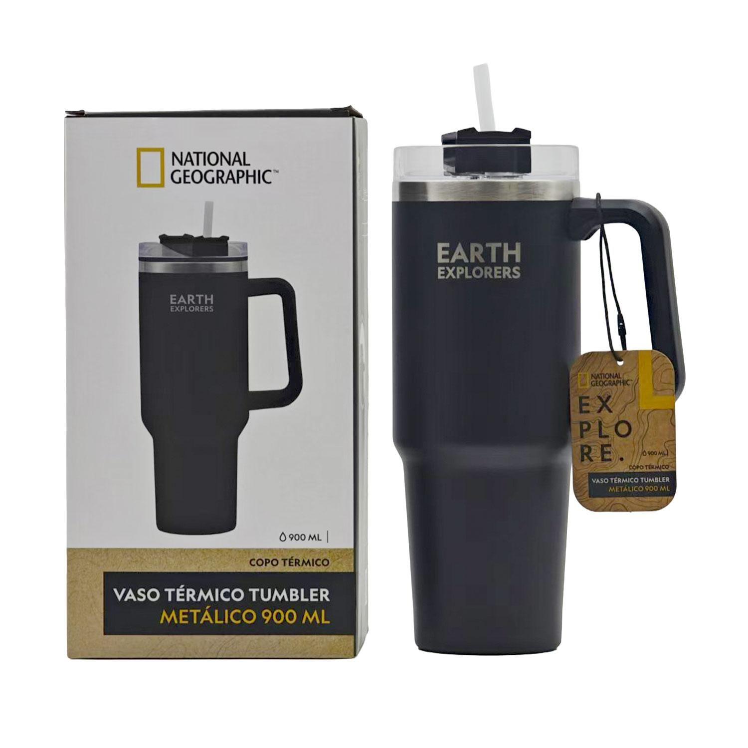 Botella Vaso Termico Mango 900ML Negro National Geographic-4