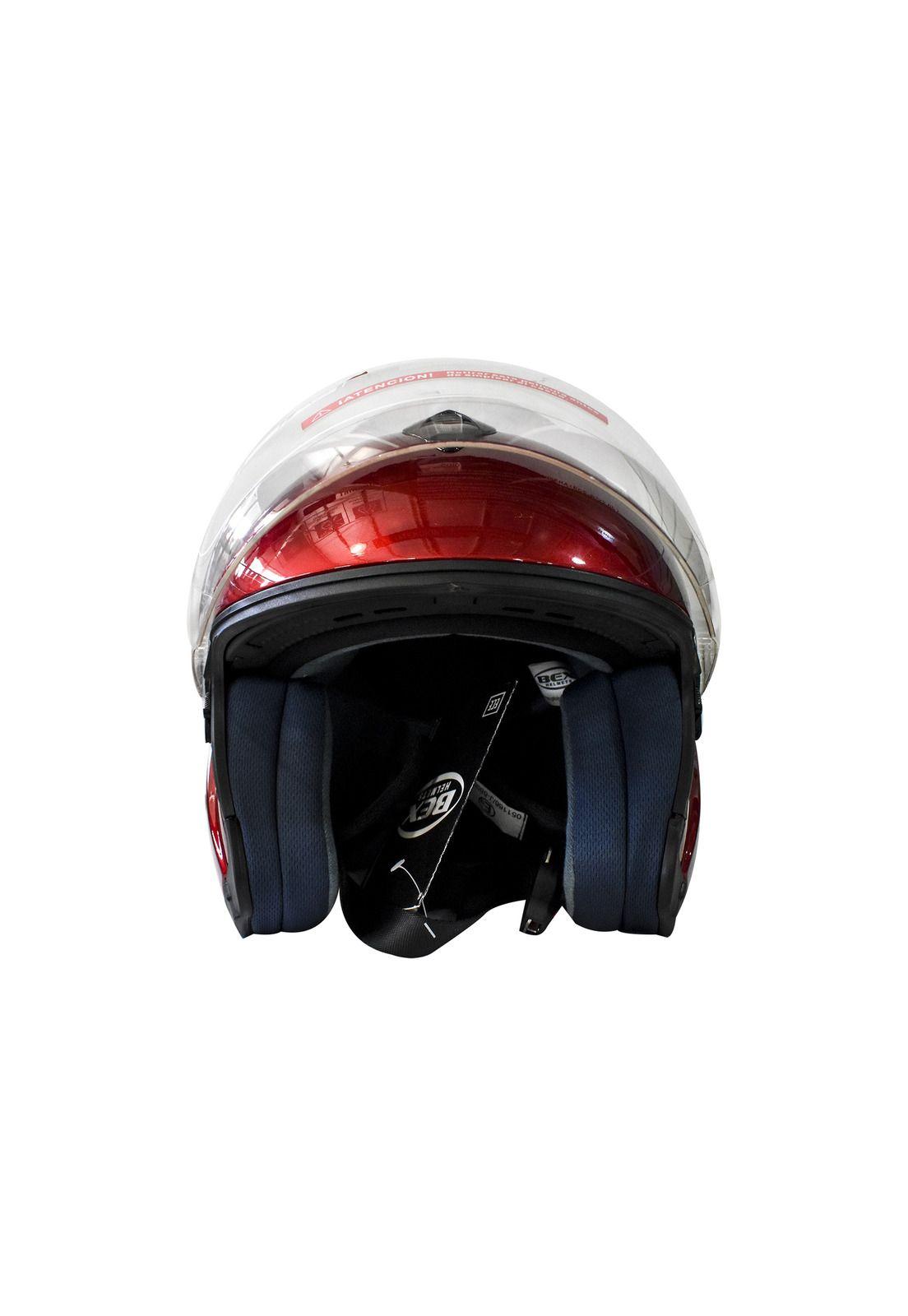 Casco Full Face Bx510 Talla L Color Burgundhy Certificado ECE-2