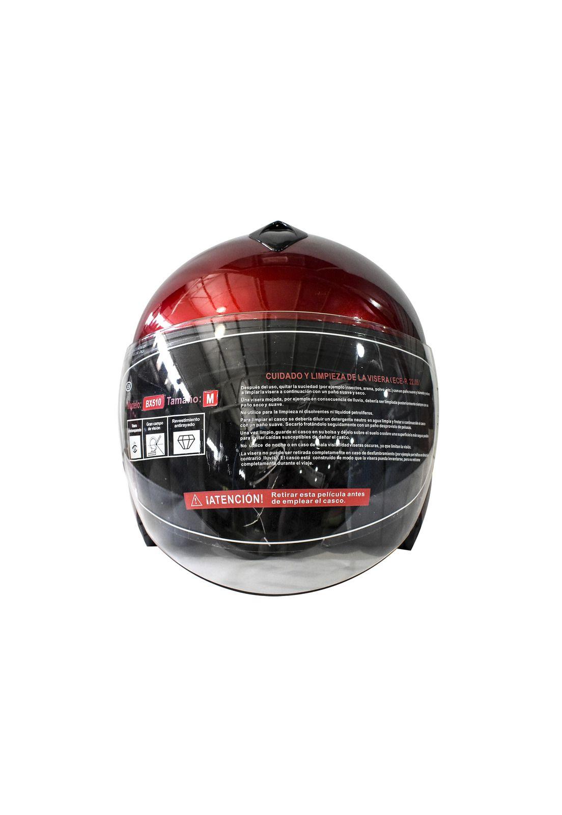 Casco Full Face Bx510 Talla L Color Burgundhy Certificado ECE-3