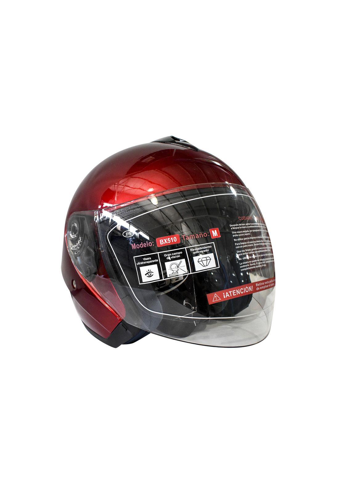 Casco Full Face Bx510 Talla L Color Burgundhy Certificado ECE-5