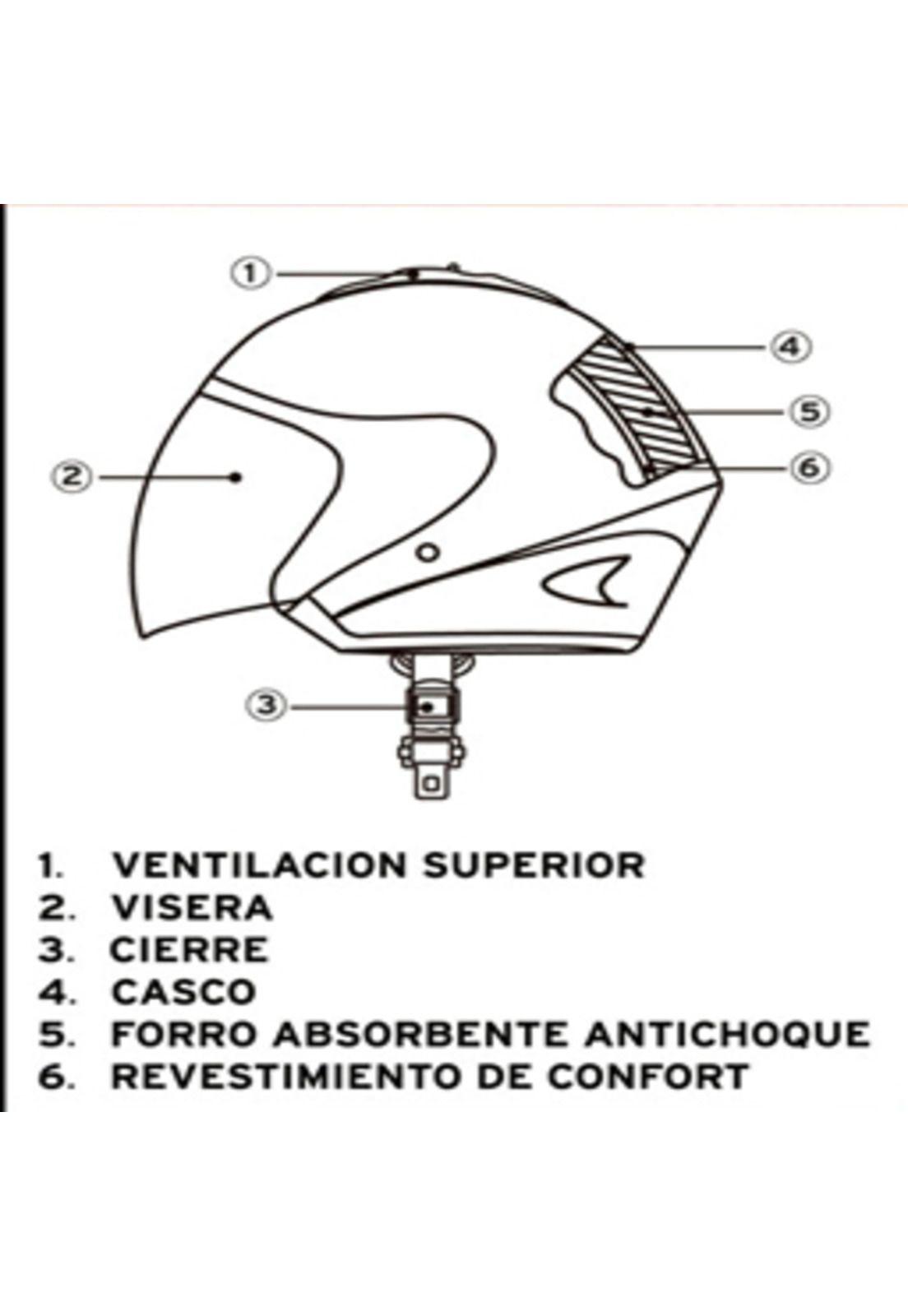 Casco Full Face Bx510 Talla L Color Burgundhy Certificado ECE-7