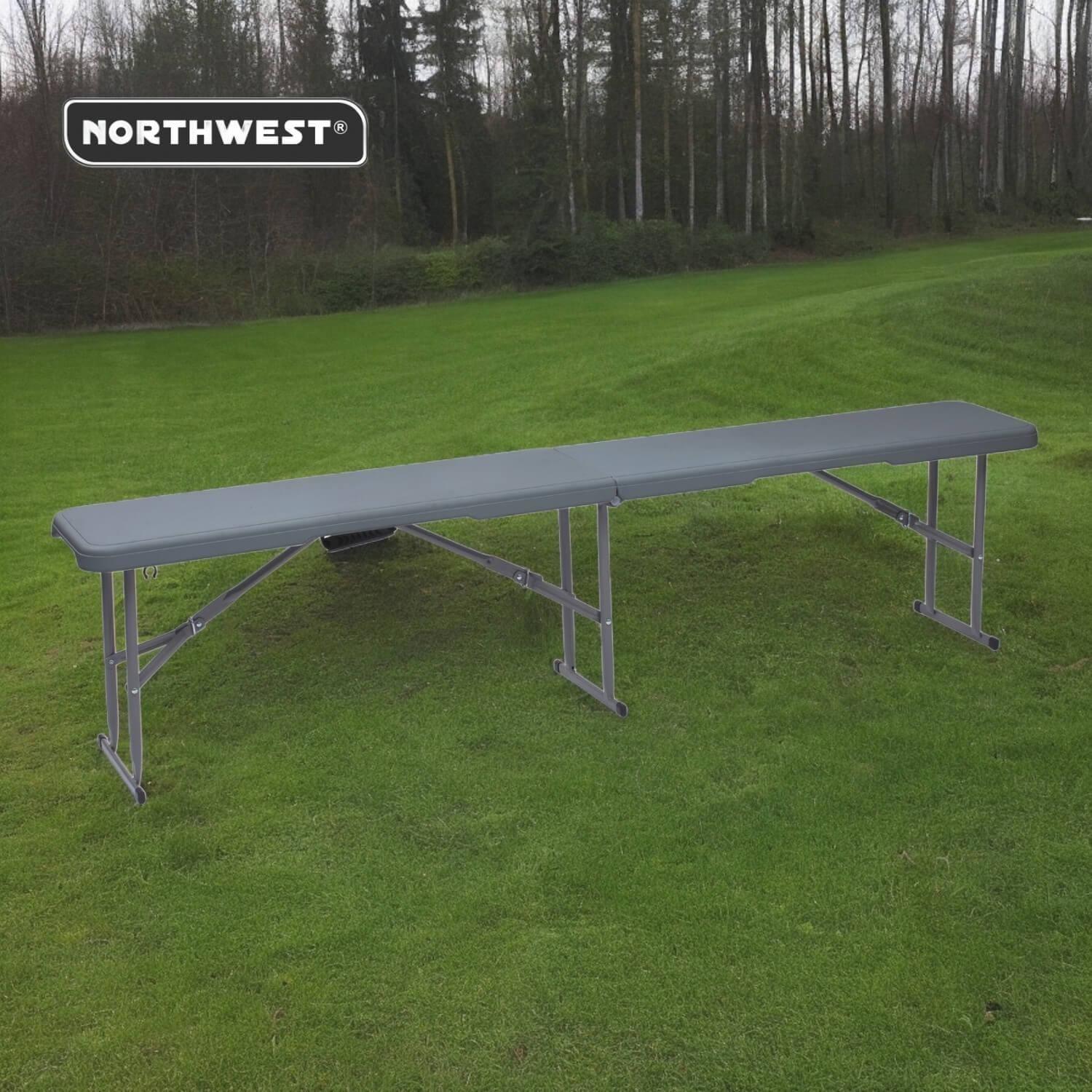 Banca Plegable 43X28X182cm Gris Northwest-2