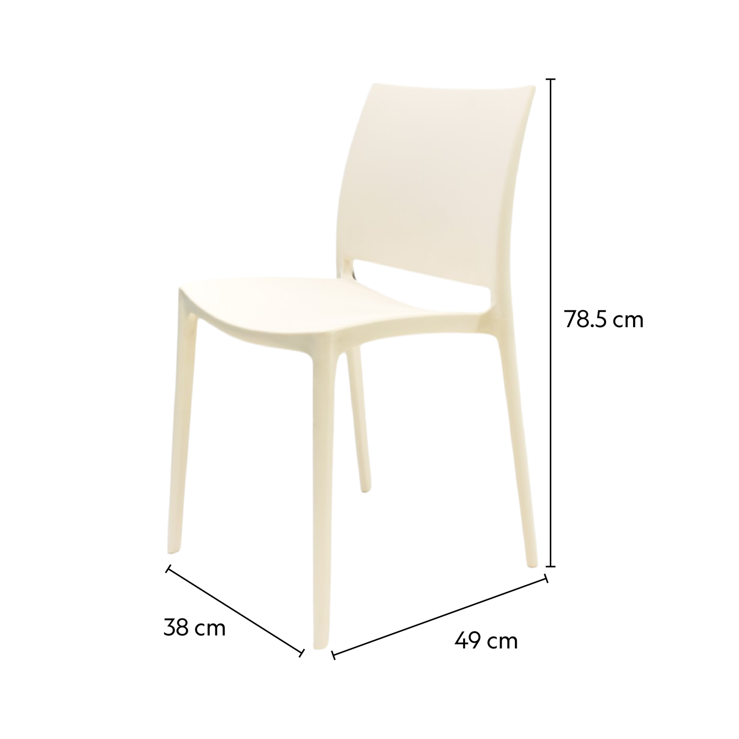 Silla Plástico Apilable Deco Dresden Blanca Escandinavia-5