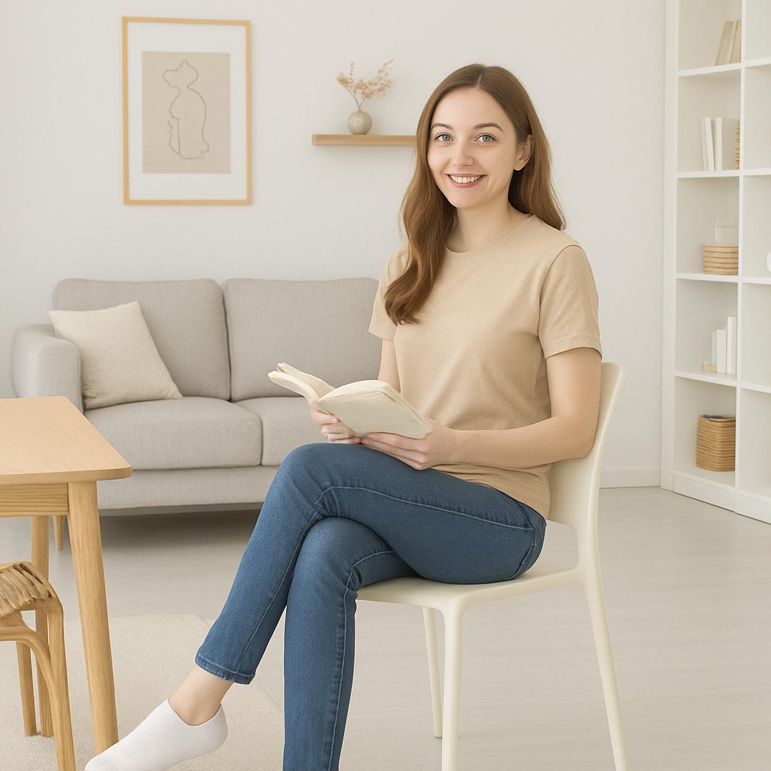 Silla Plástico Apilable Deco Dresden Blanca Escandinavia-7