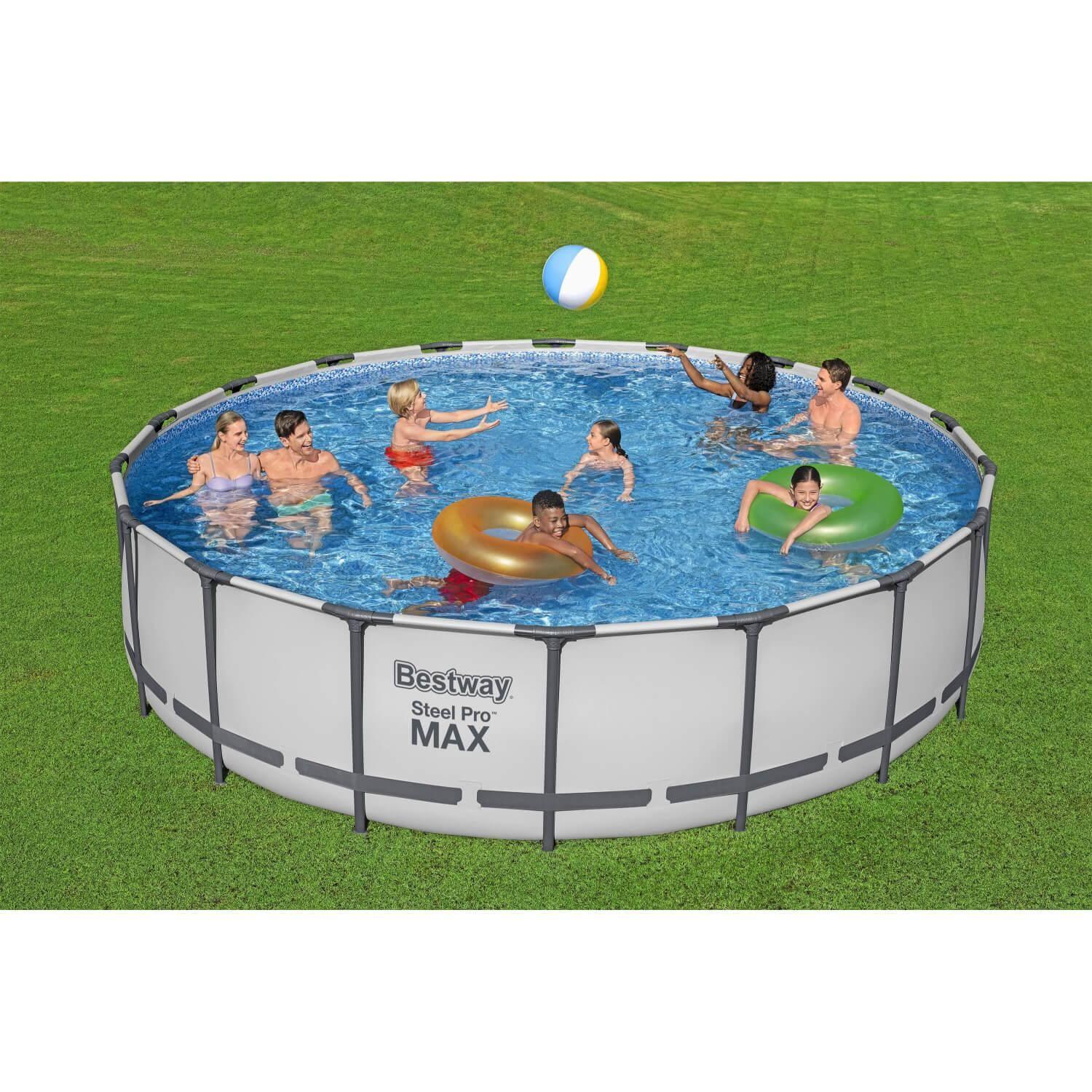 Piscina Bestway Redonda Steel ProMax Filtro+Acces 5,49X1.22M-7