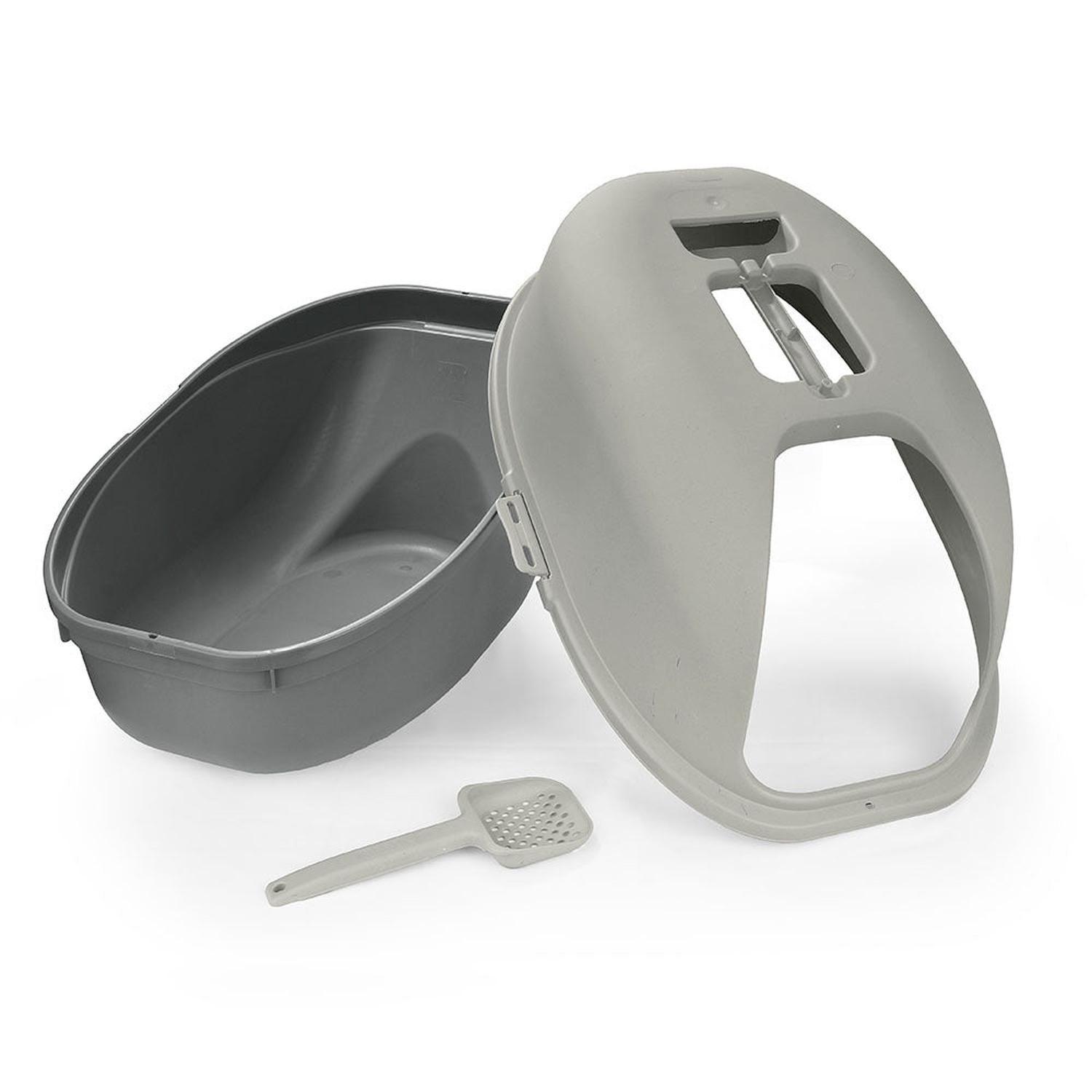 Arenero Gato Cerrado con pala Gris 40.5x60x40.5 cm Rimax-1