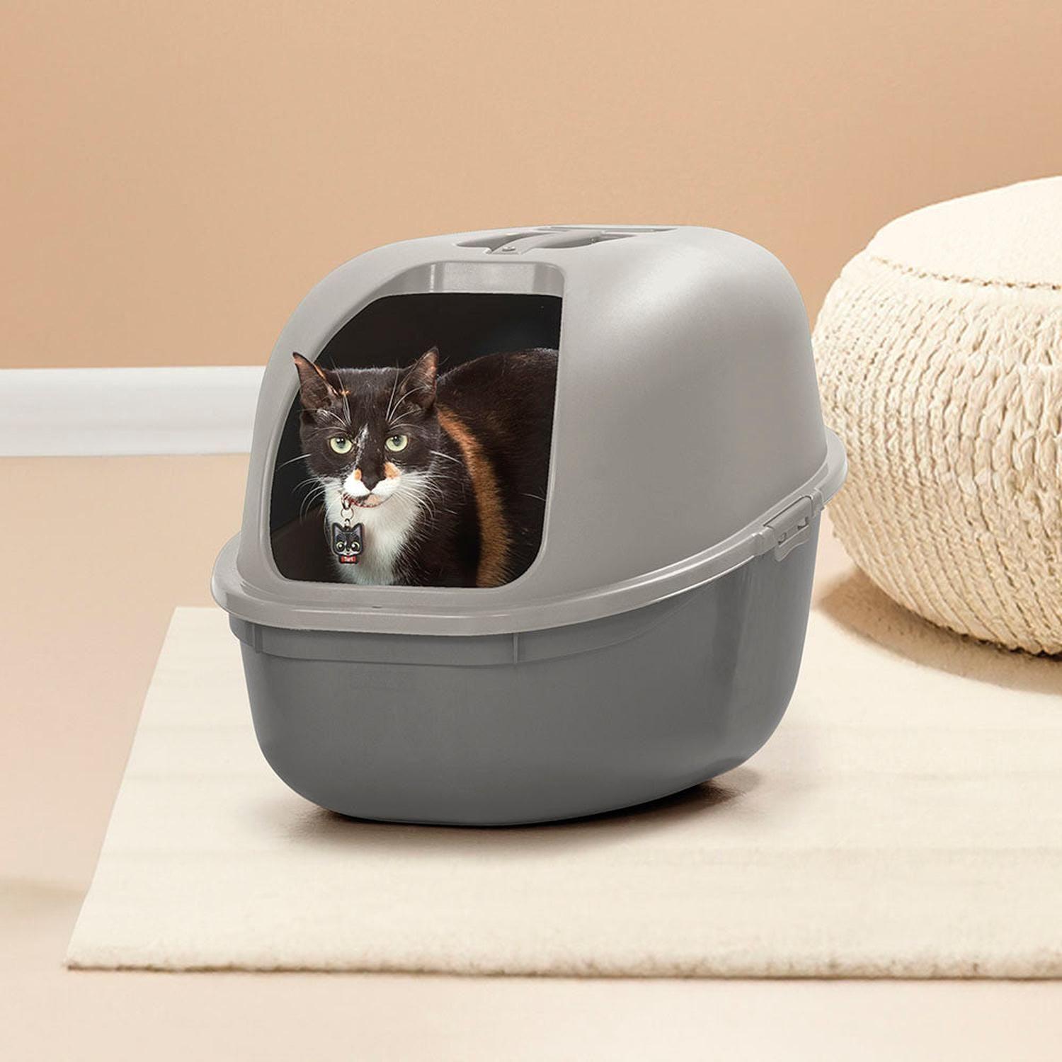 Arenero Gato Cerrado con pala Gris 40.5x60x40.5 cm Rimax-2