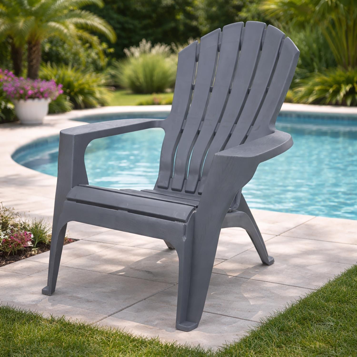 Silla Reposera Plástica Terraza Gris Claro Northwest-6