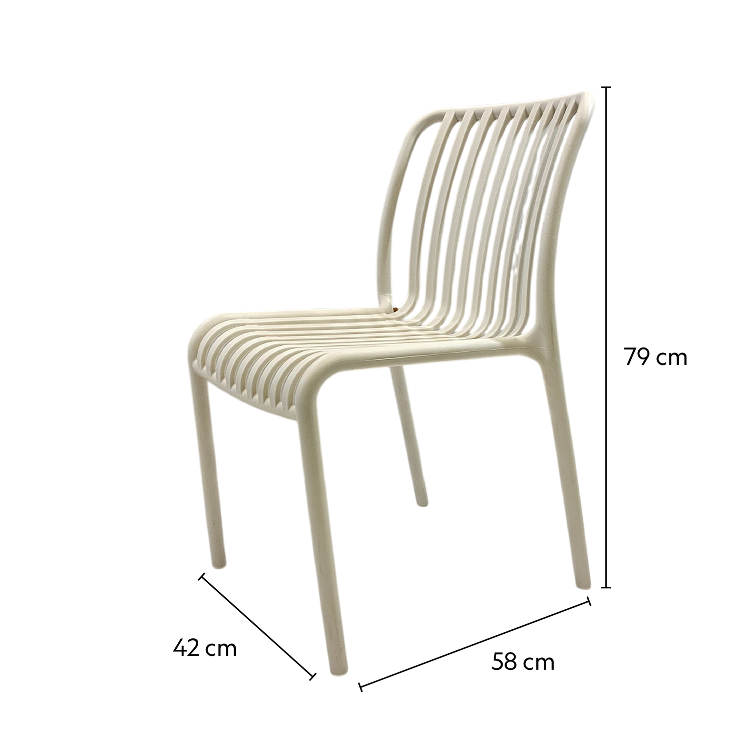 Silla Plástico Apilable Deco Bremen Blanca Escandinavia-4