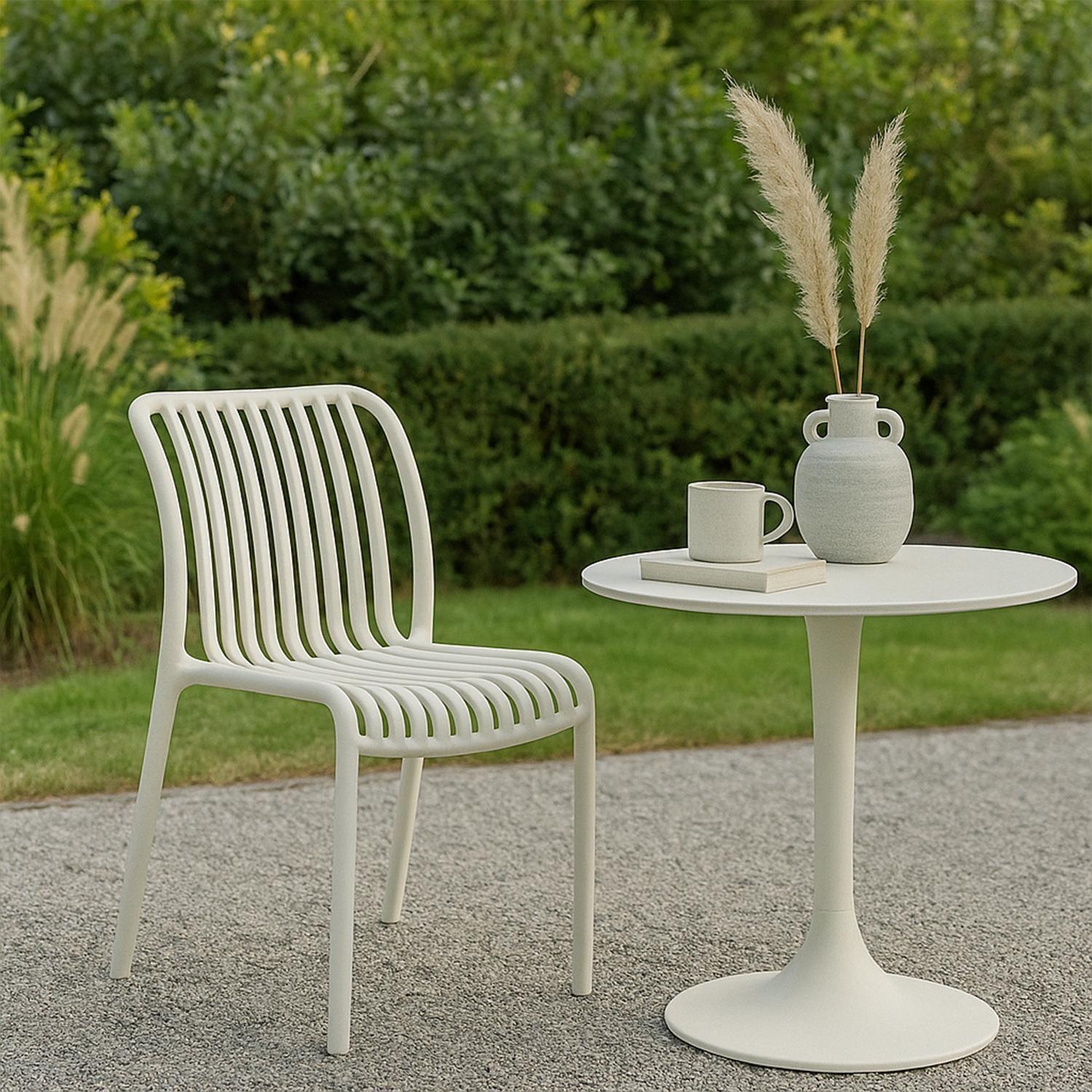 Silla Plástico Apilable Deco Bremen Blanca Escandinavia-5