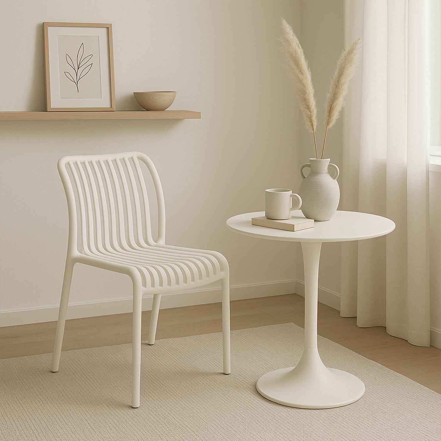 Silla Plástico Apilable Deco Bremen Blanca Escandinavia-7