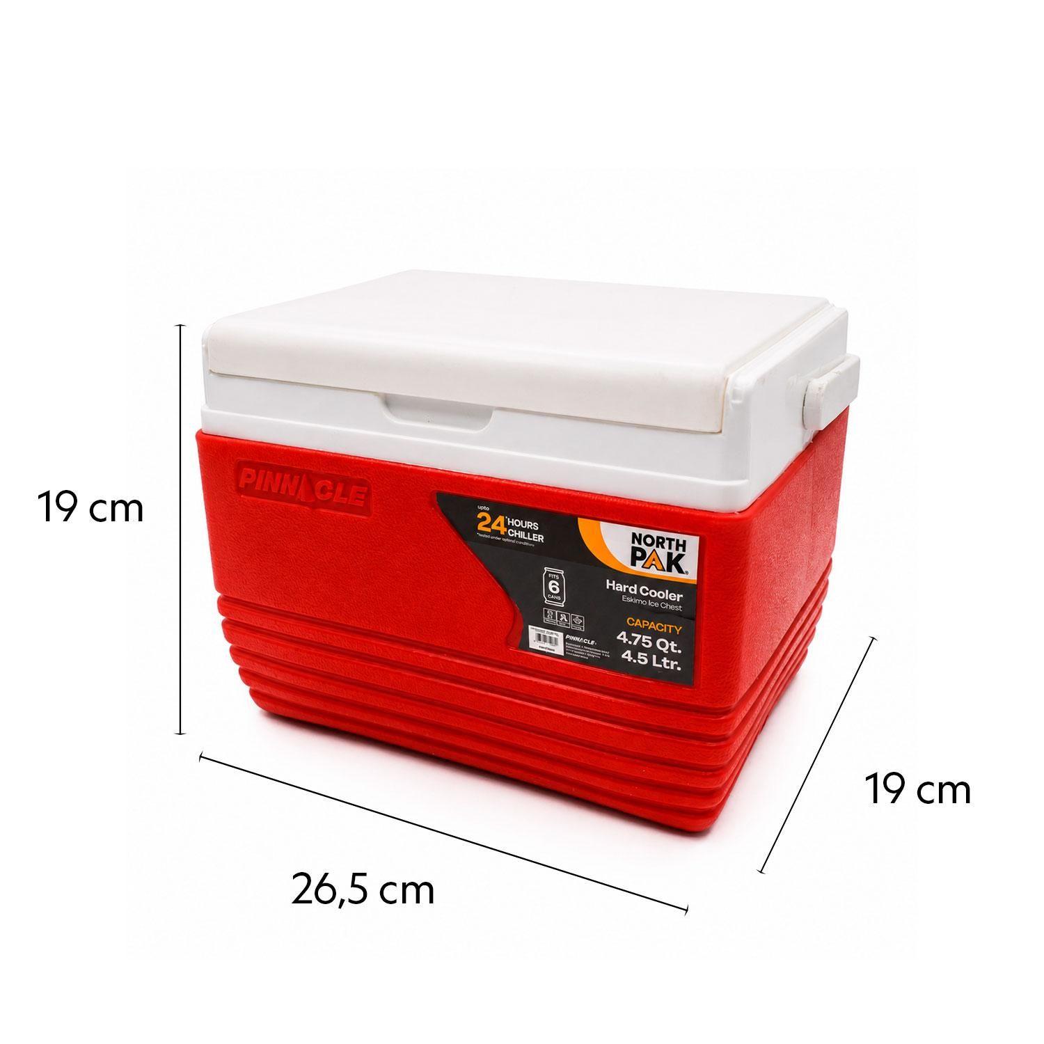 Cooler Nevera Portátil Eskimo 4.5 Litros Rojo NorthPak-2