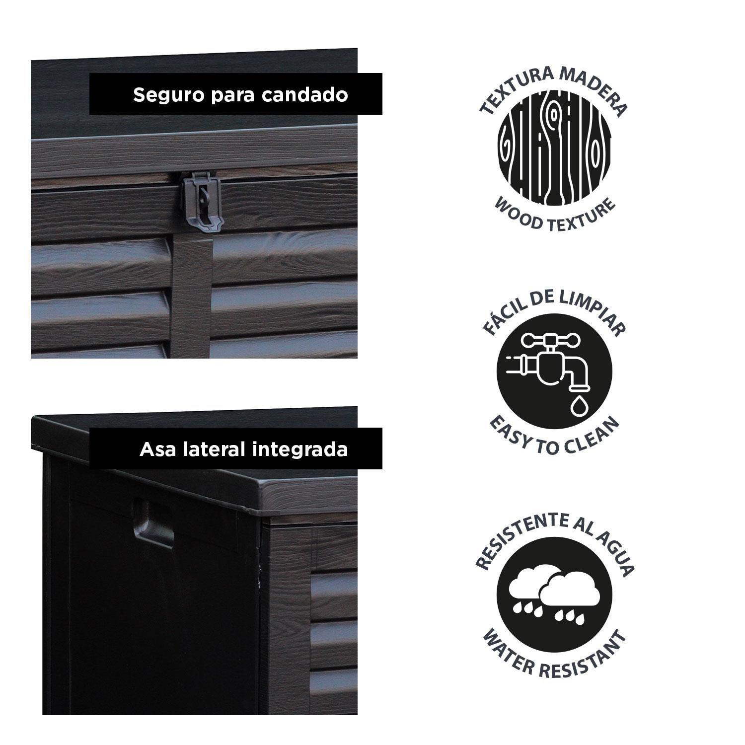 Baúl Bodega Caja Almacenaje 390L Negro Oscuro Northwest-4