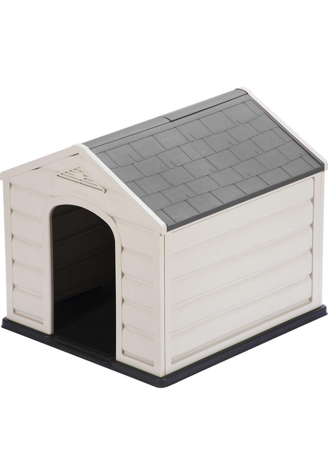 Casa Para Perro Grande Techo Gris 92x90x89 cms Rimax-1