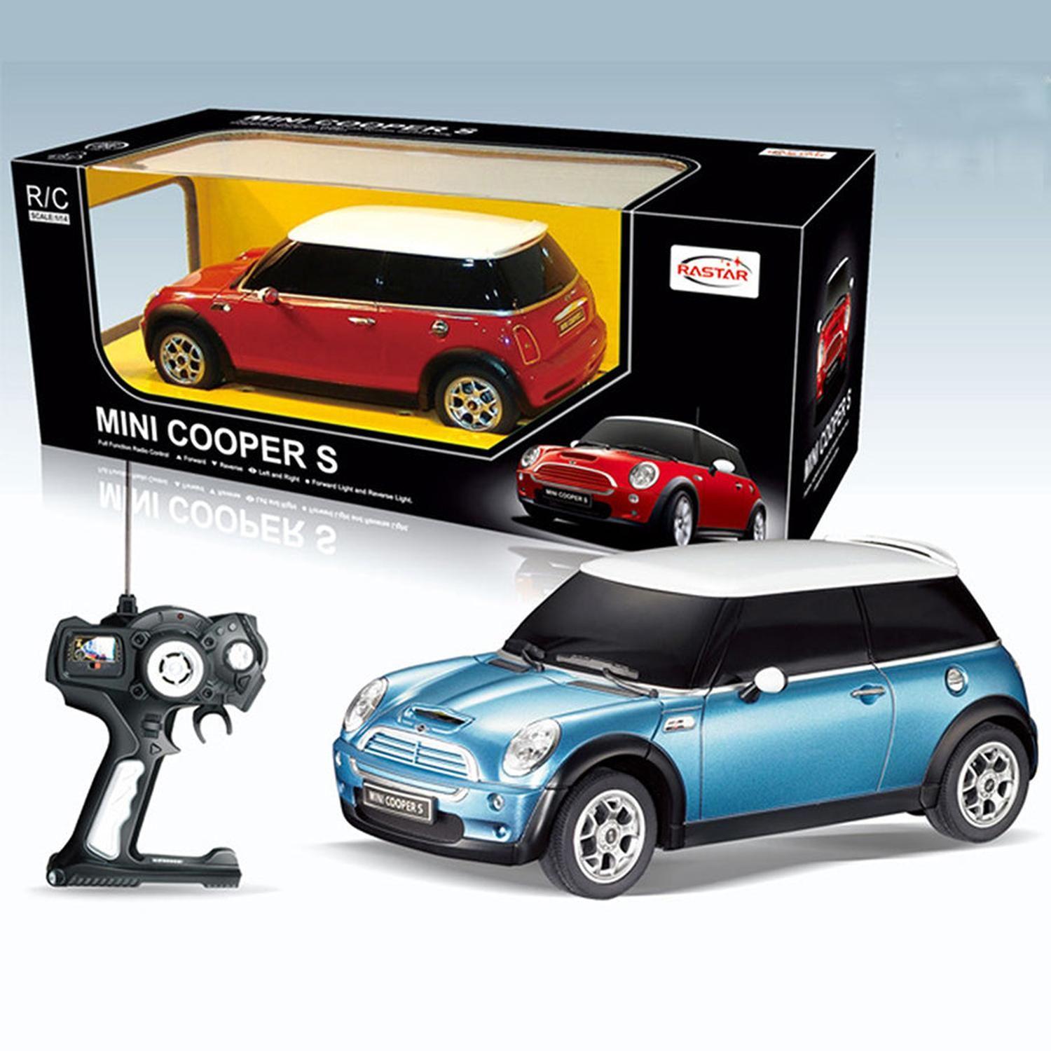 Auto Control Remoto Rastar Mini Cooper Azul-3