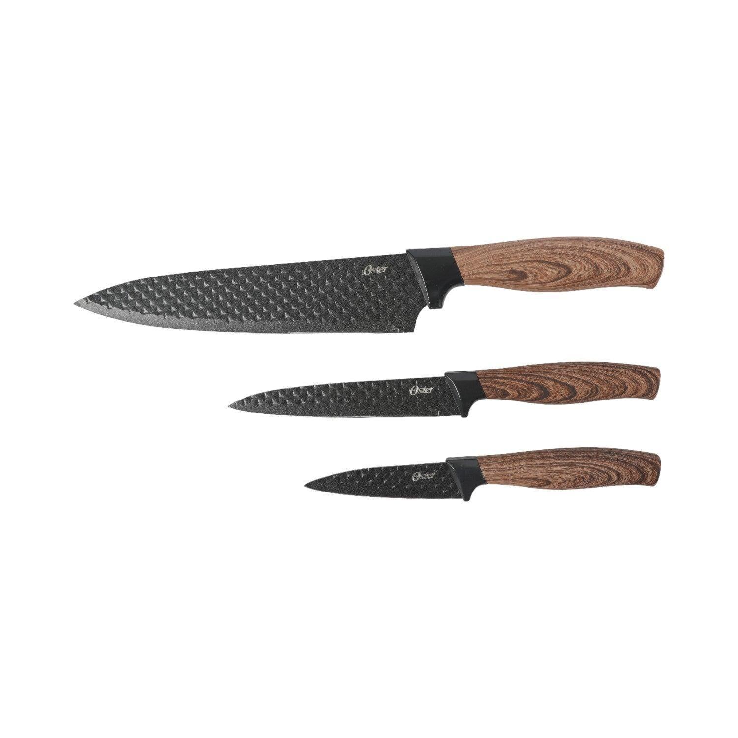 Set Cuchillos acero inoxidable 3 piezas Gunderson Oster-2