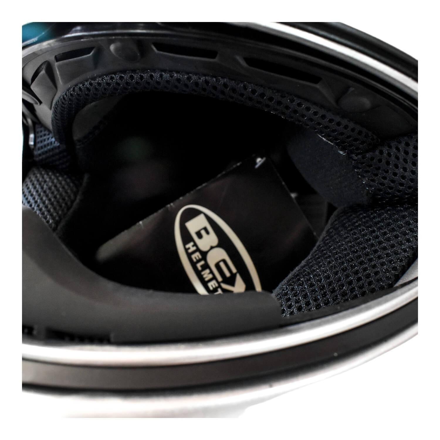 Casco Full Face Bx210 Talla M Silver Bex Certificado DOT-2