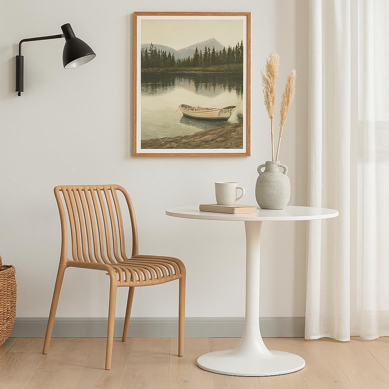 Silla Plástico Apilable Deco Bremen Beige Escandinavia-5
