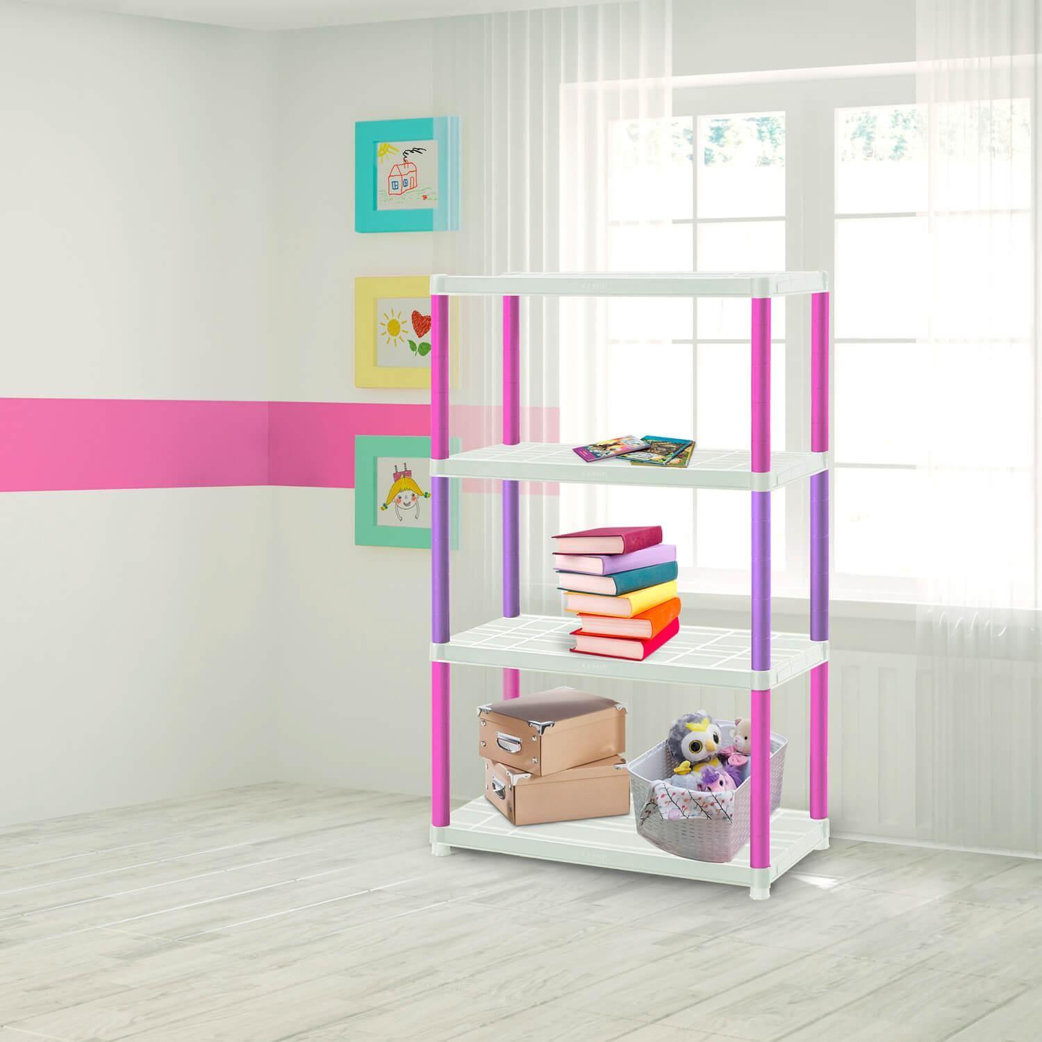 Estante Repisa Rack plastico 4 Niveles 61x30x129cm Rimax-4