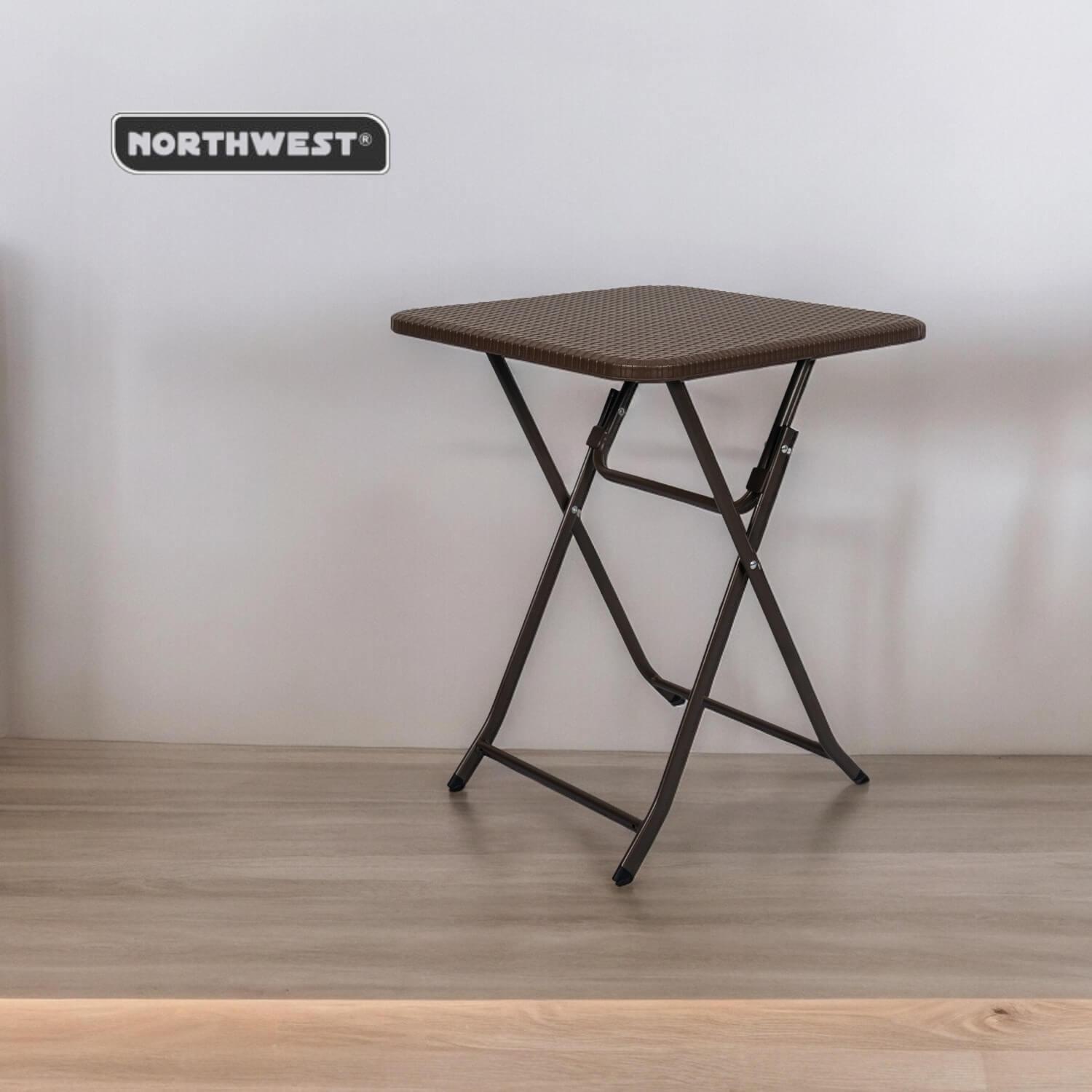 Mesa Plegable Cuadrada 60x74 Cms Rattan Northwest-3