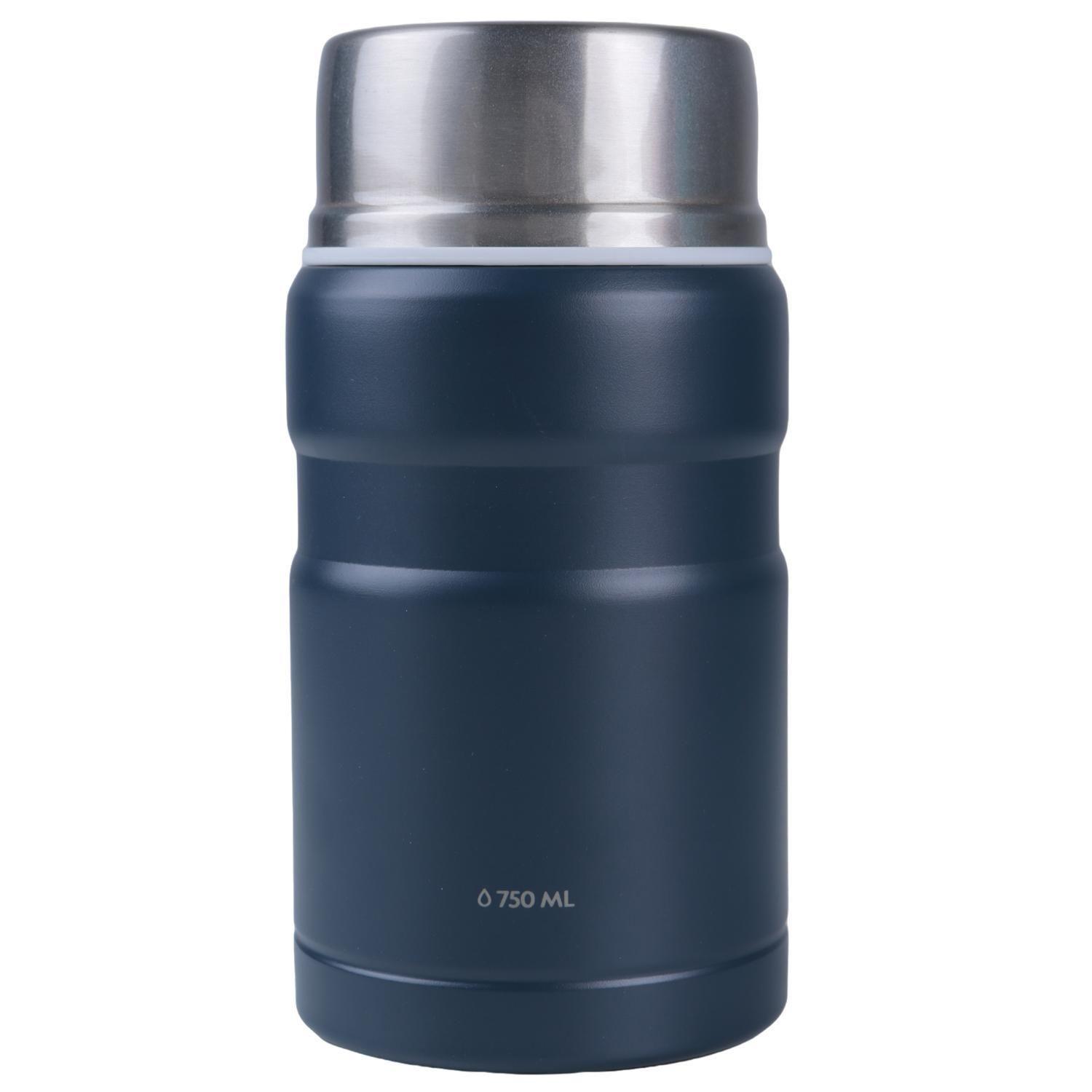 Termo Comida Acero Inoxidable 750ml con cubiertos Azul-2