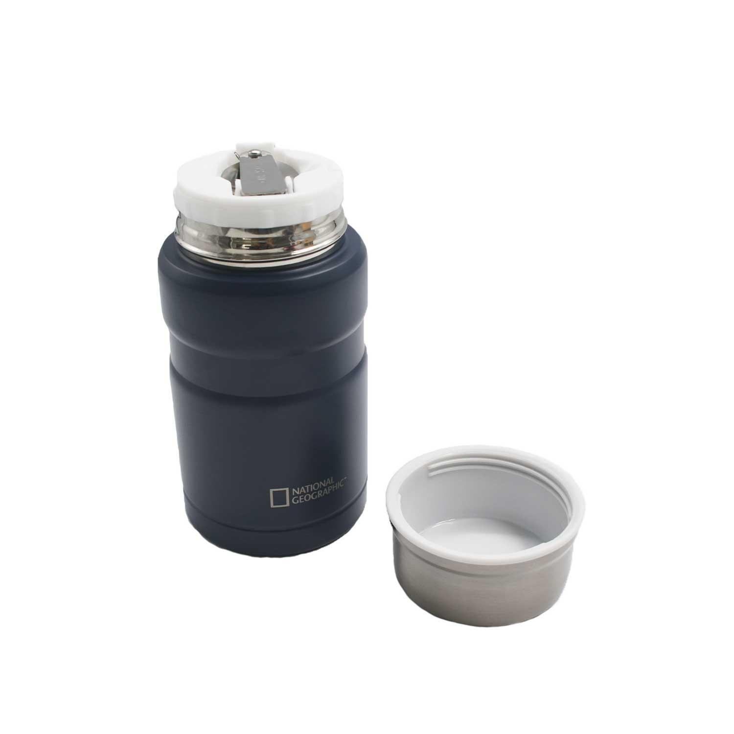 Termo Comida Acero Inoxidable 750ml con cubiertos Azul-2