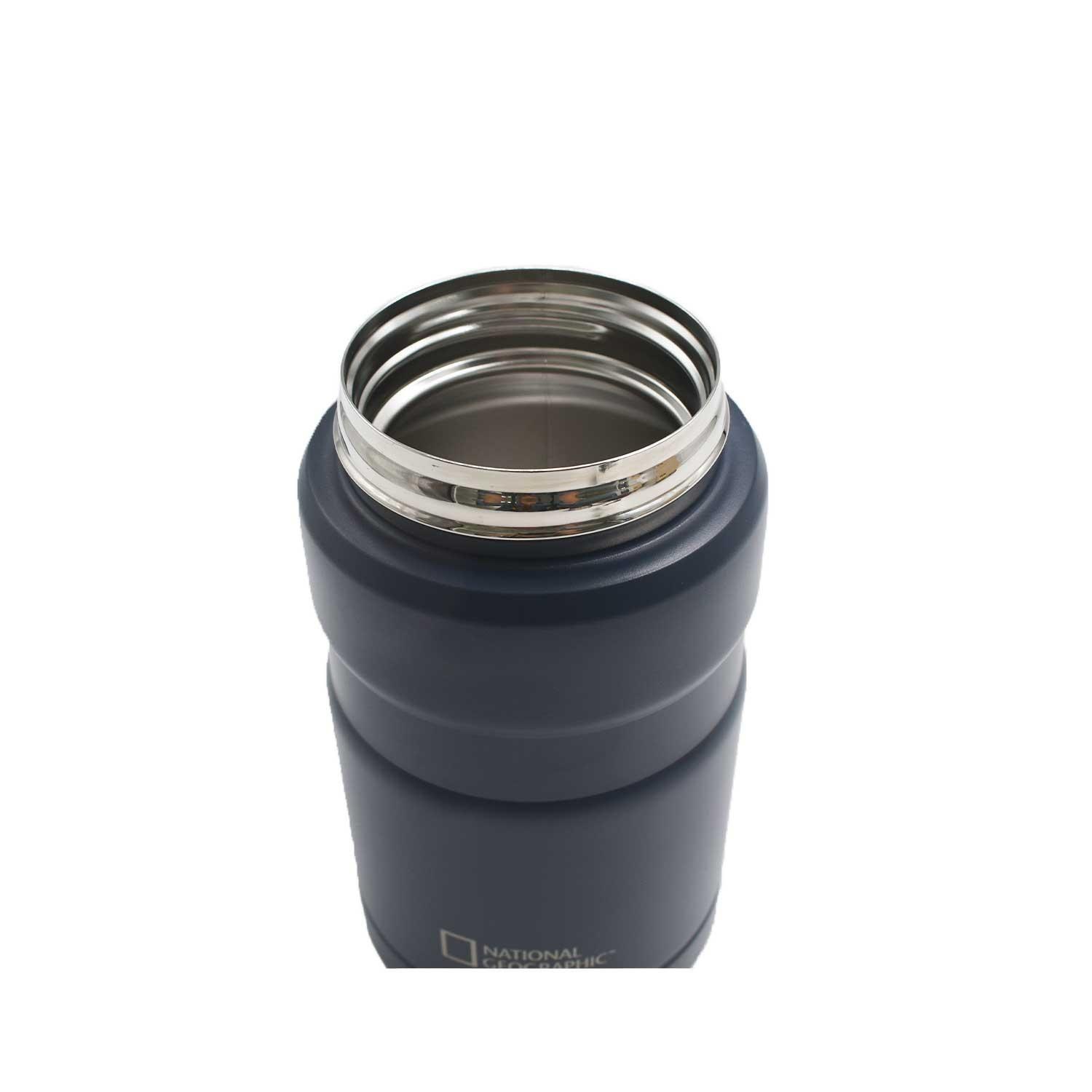 Termo Comida Acero Inoxidable 750ml con cubiertos Azul-3