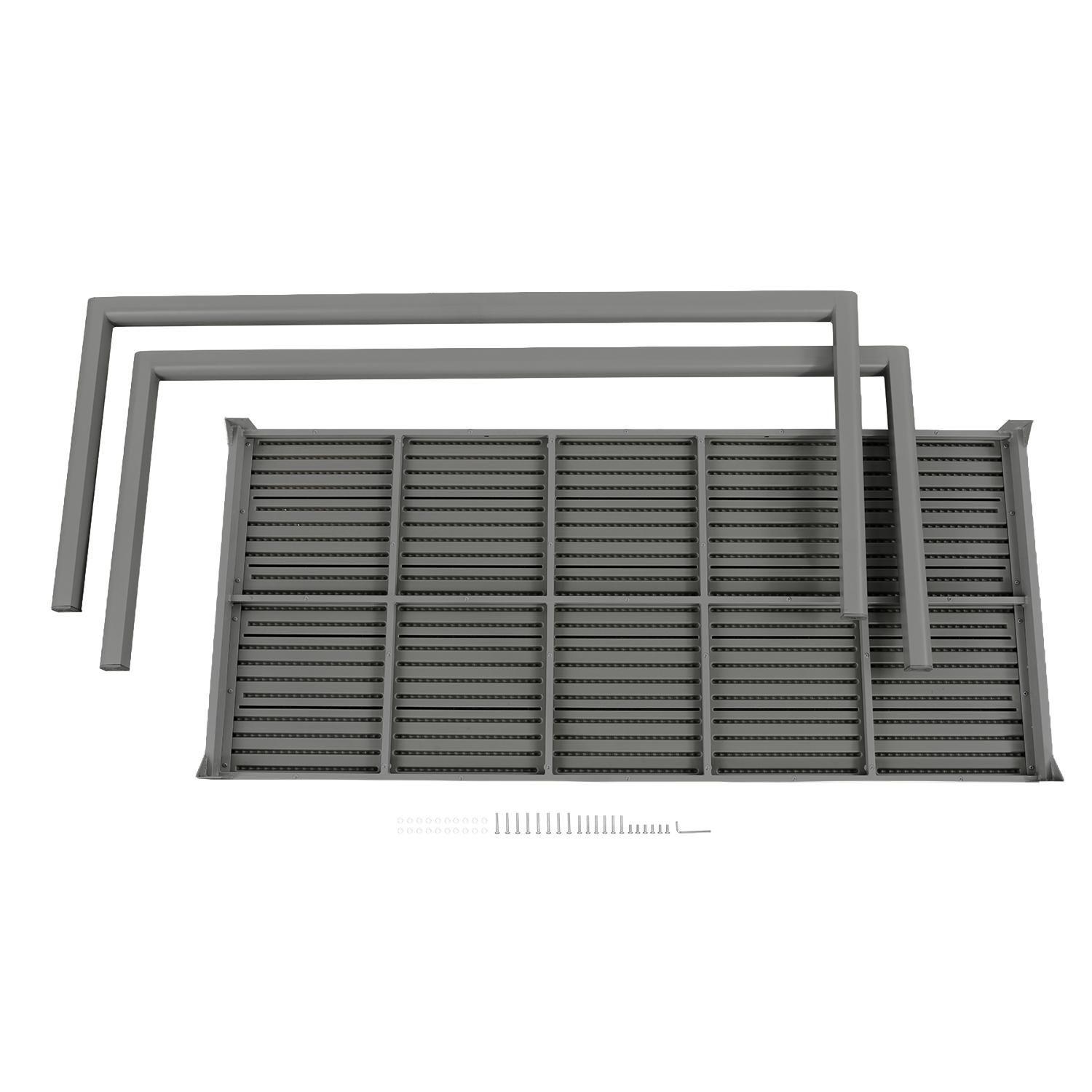 Juego Comedor Terraza 8 Personas Mesa 220x111cm Gris Northwest-6