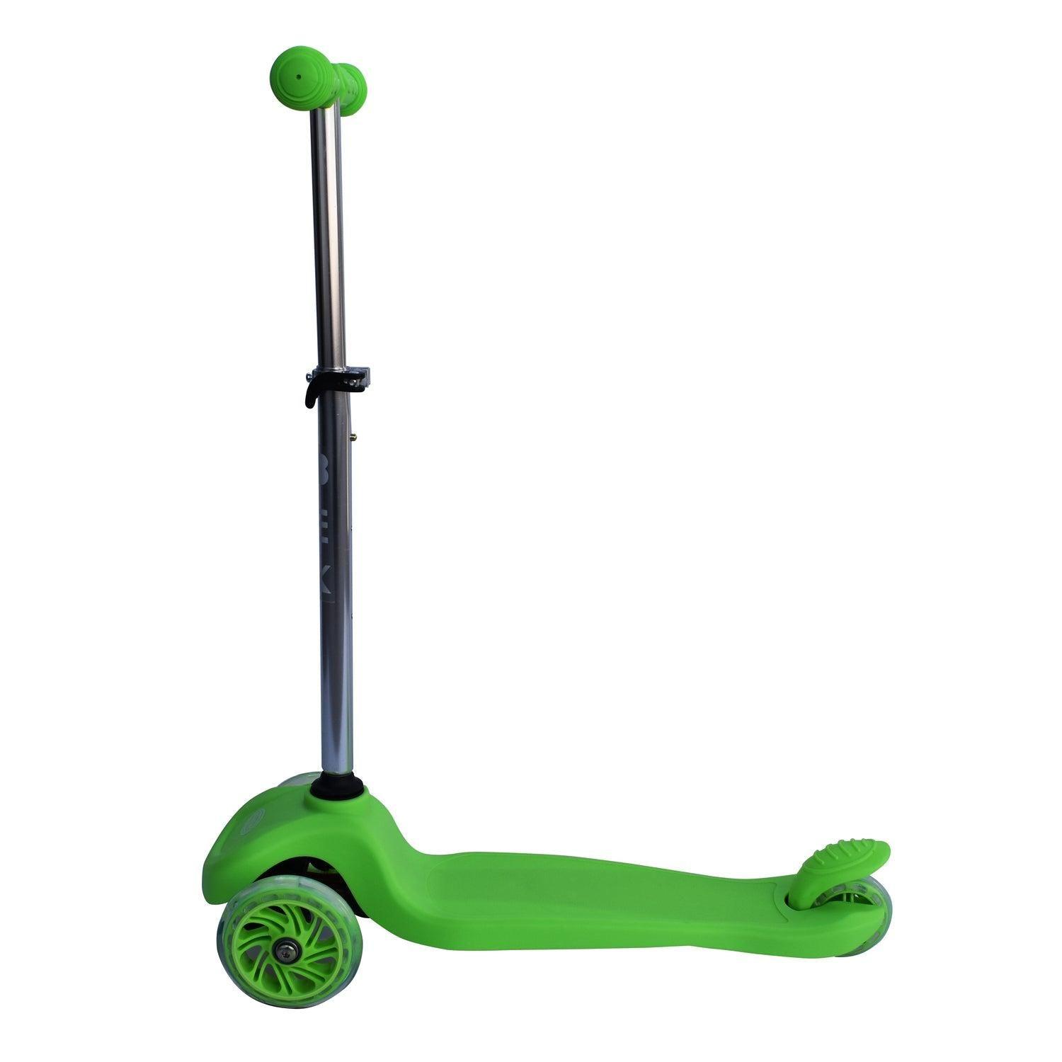 Scooter Monopatin Niño 3 Ruedas Ajustable 50-70Cms Verde Bex-2