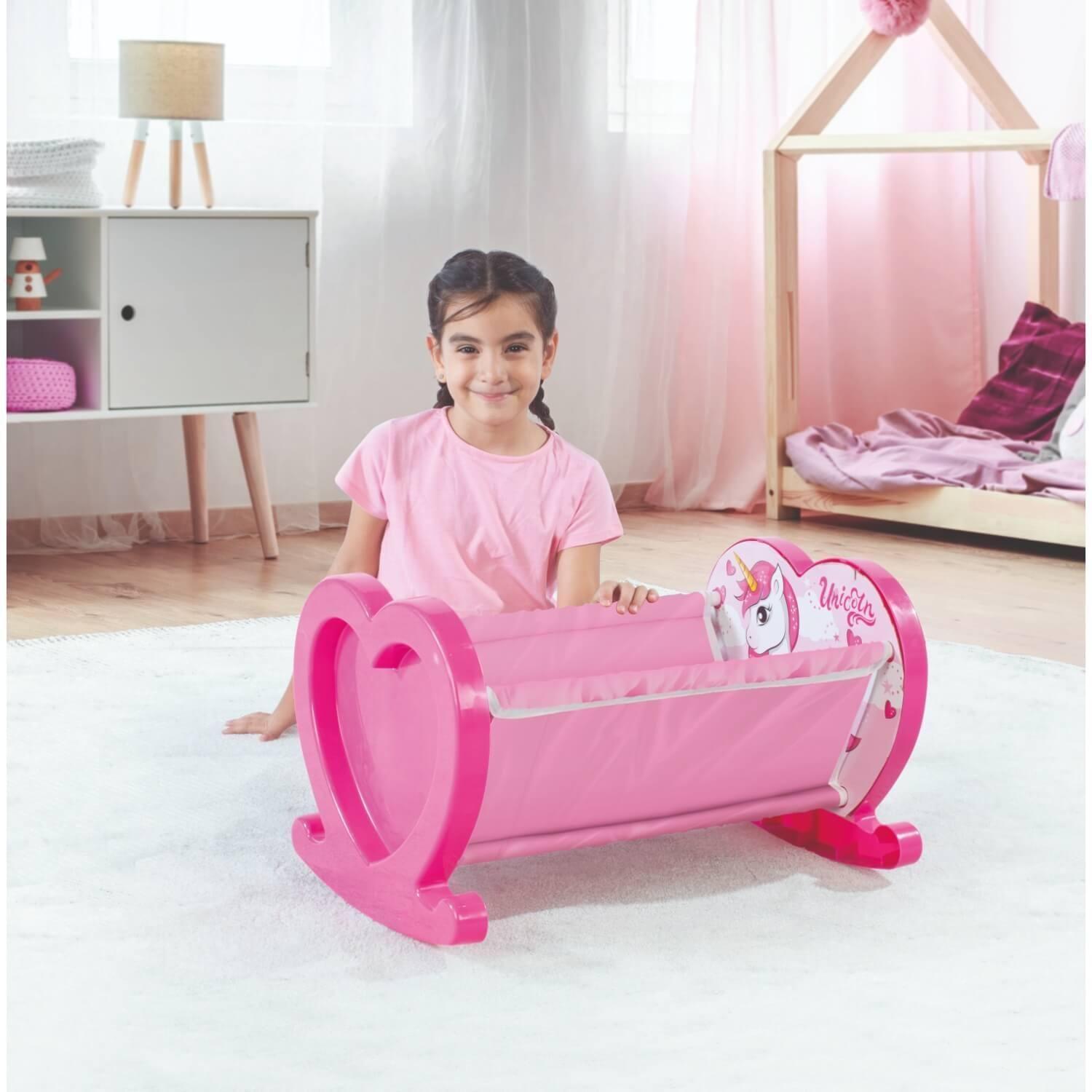 Cuna Unicornio Para Muñecas 57X38X35 Cms Dolu-2