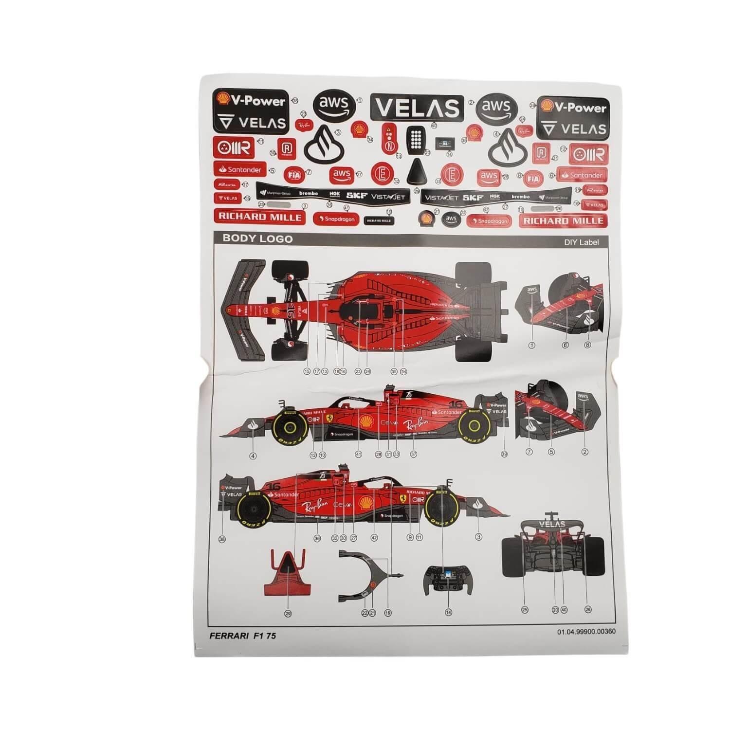 Auto a control remoto Ferrari Formula 1 Escala 1:12-7