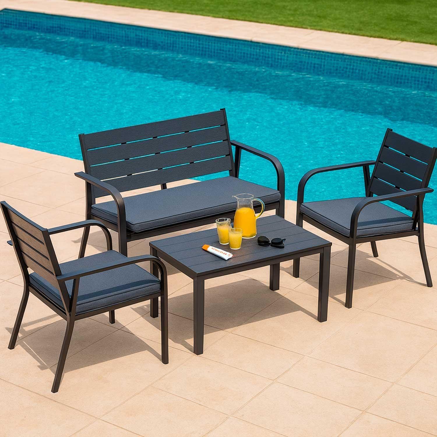 Juego Set Terraza Milano 4 Piezas Con Cojin Northwest-4