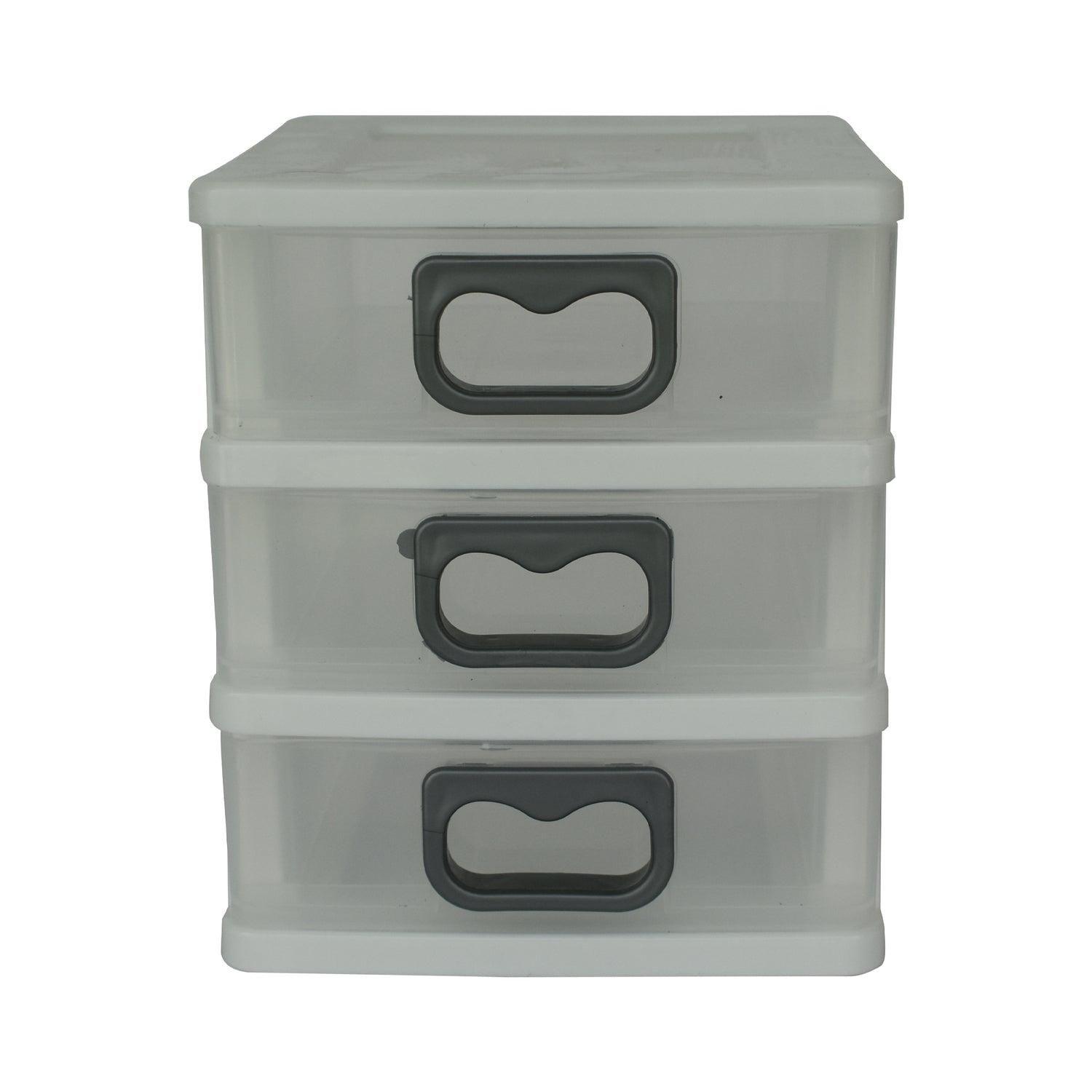Cajonero plástico organizador 3 Niveles Plastico Blanco-2