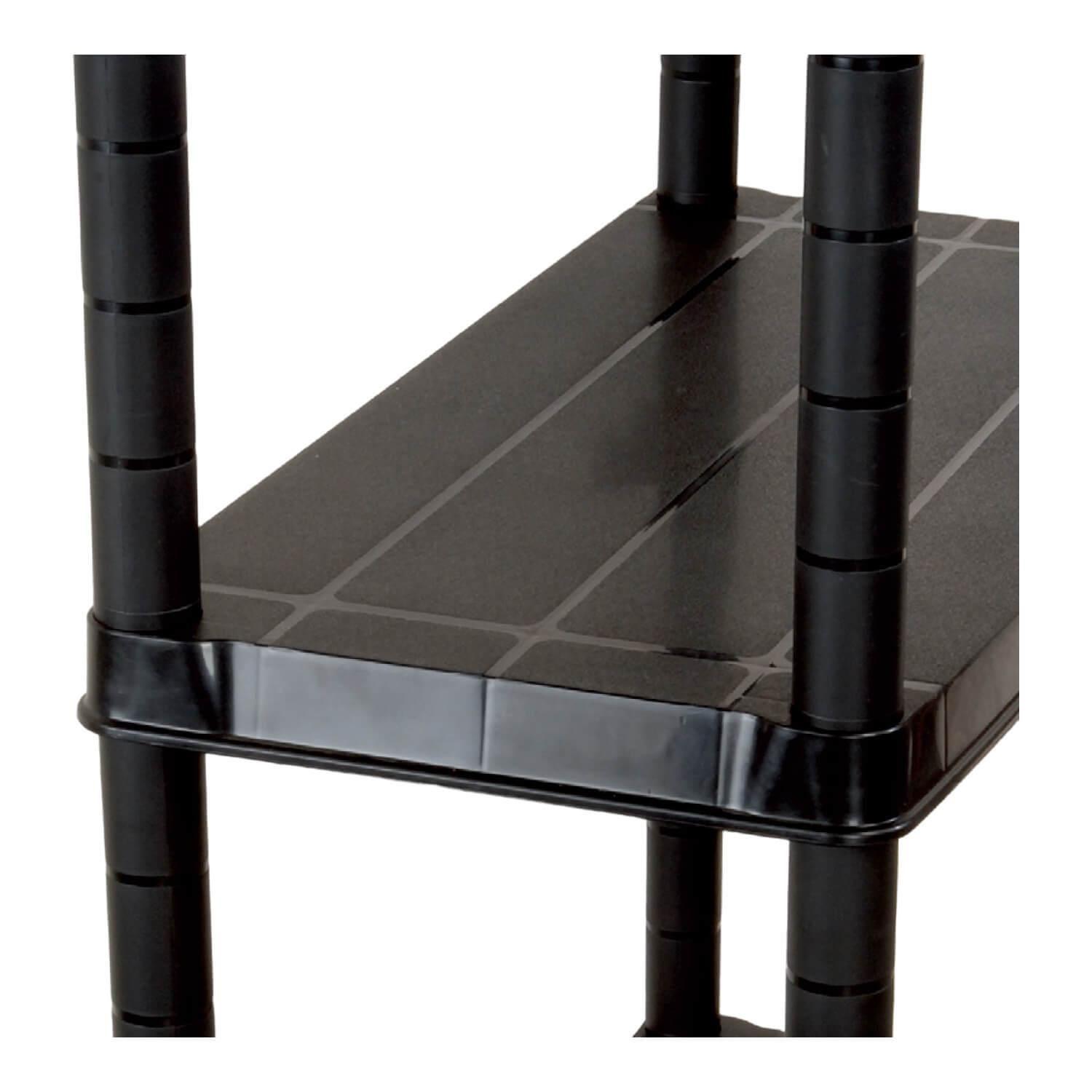 Estante Repisa Rack Plastico 5 Niveles 61X31X172Cm Negro Ram-4