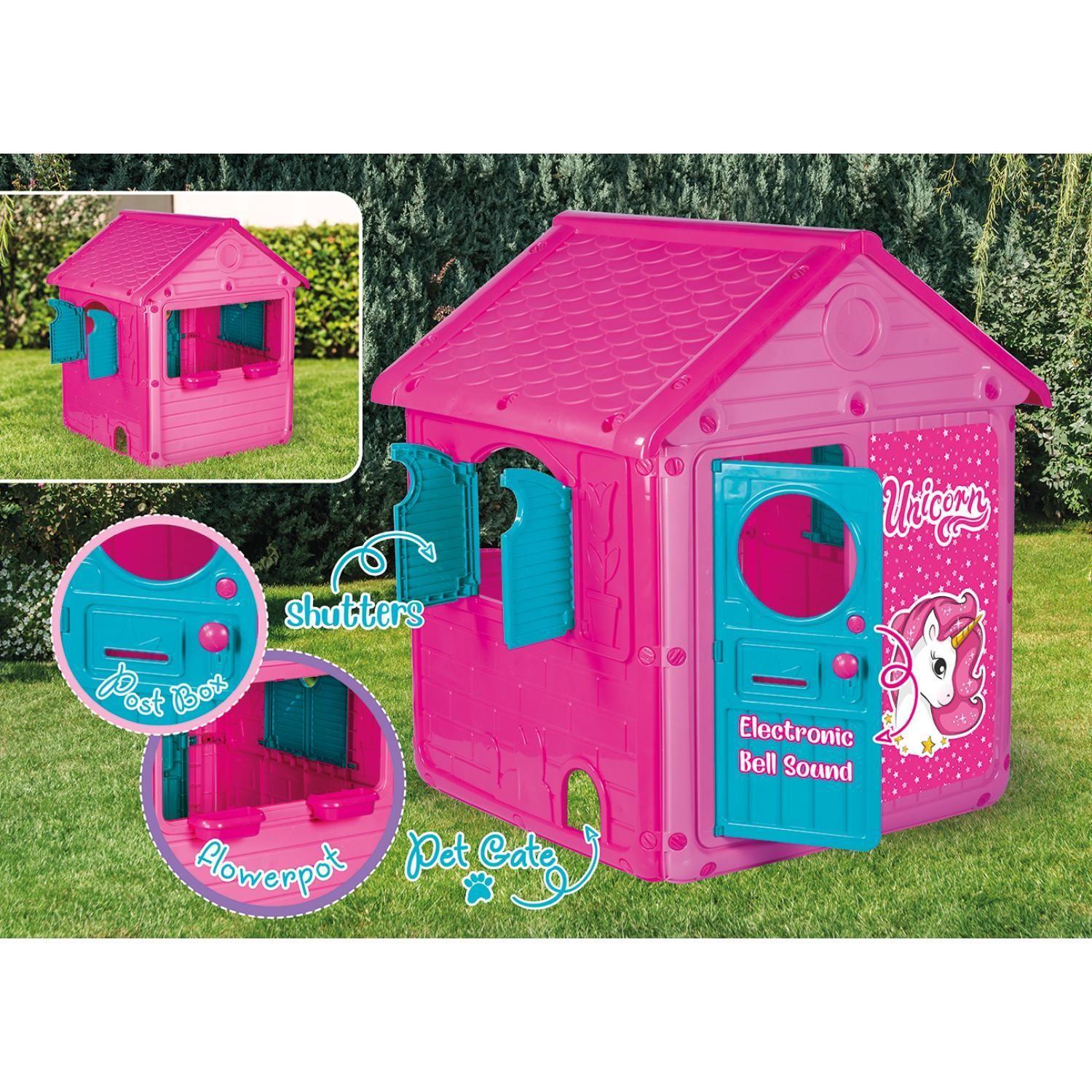 Casa de juego rosada Unicornio 125 x 100 x 104 cm Dolu-2