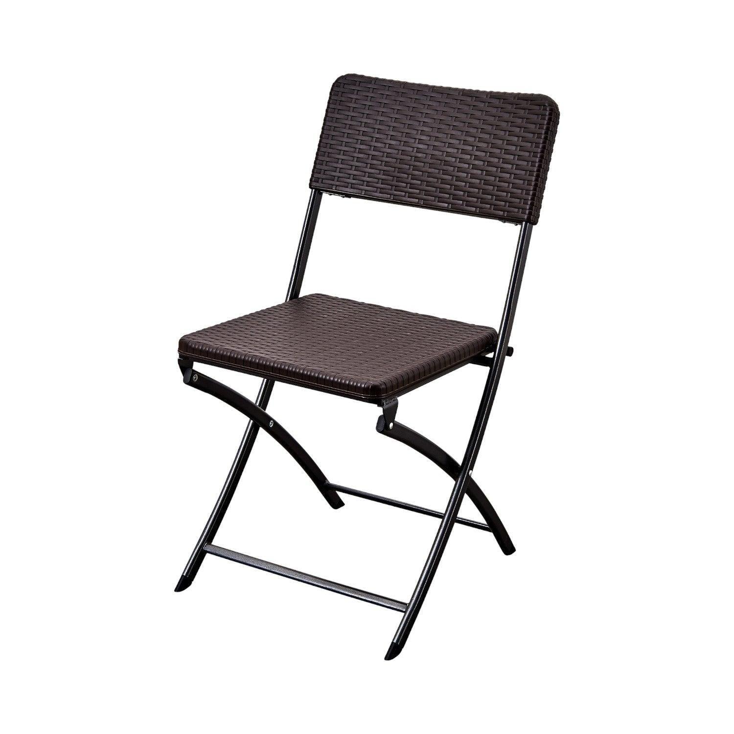 Set 2 Sillas + Mesa Cuadrada Plegable 62 cm Rattan Northwest-2