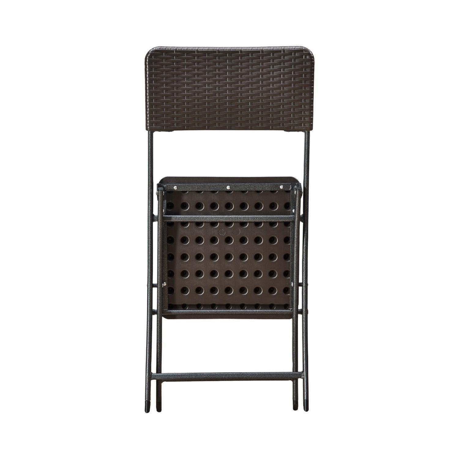 Set 2 Sillas + Mesa Cuadrada Plegable 62 cm Rattan Northwest-4