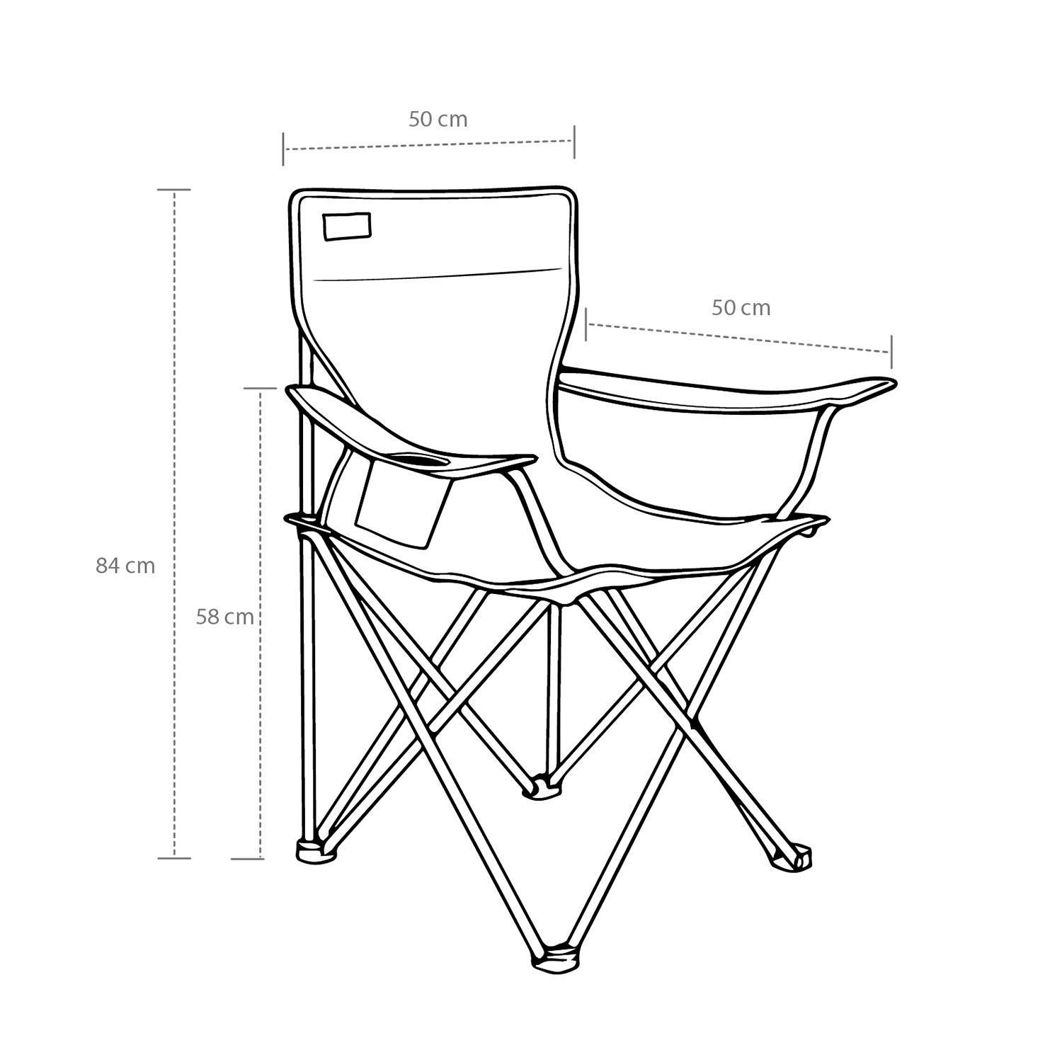 Silla Plegable Camping Kenai Apoyabrazos Gris Natgeo-2
